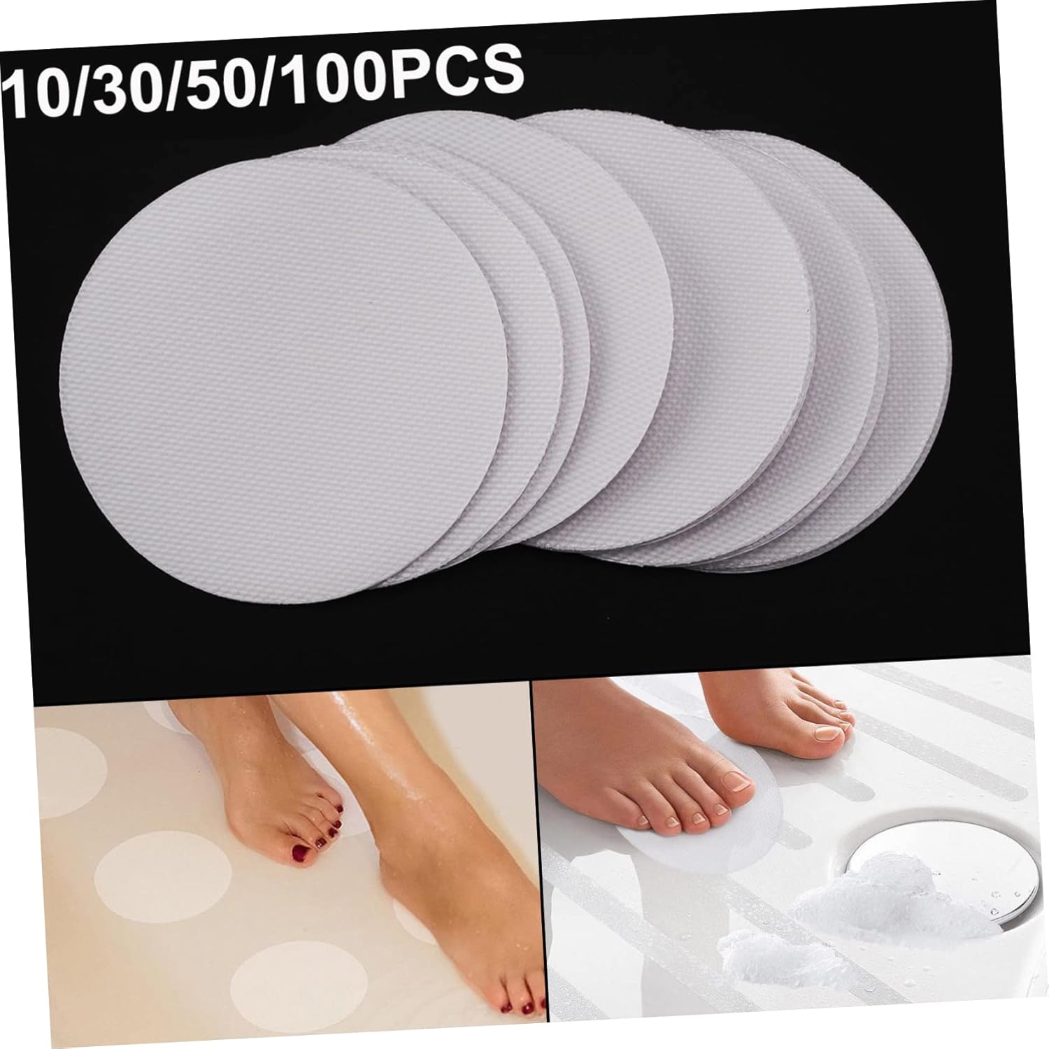 BRIGHTFUFU Non-Slip Shower Stickers 10pcs