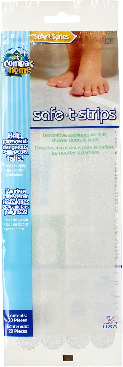 COMPAC HOME Select Safe-T-Strips Clear Non-Slip Bath Stickers
