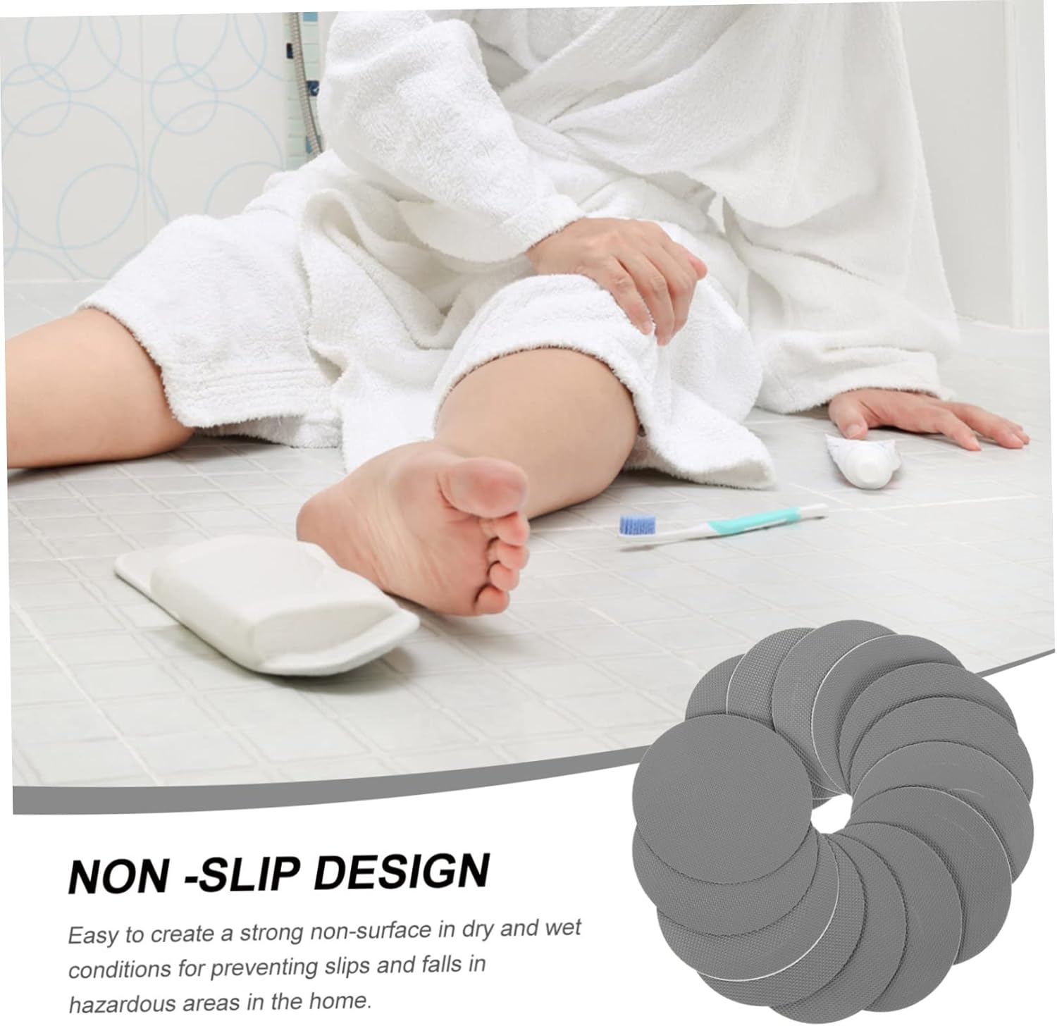 HOOTNEE Anti-Slip Bathtub Stickers 20 Sheets Waterproof