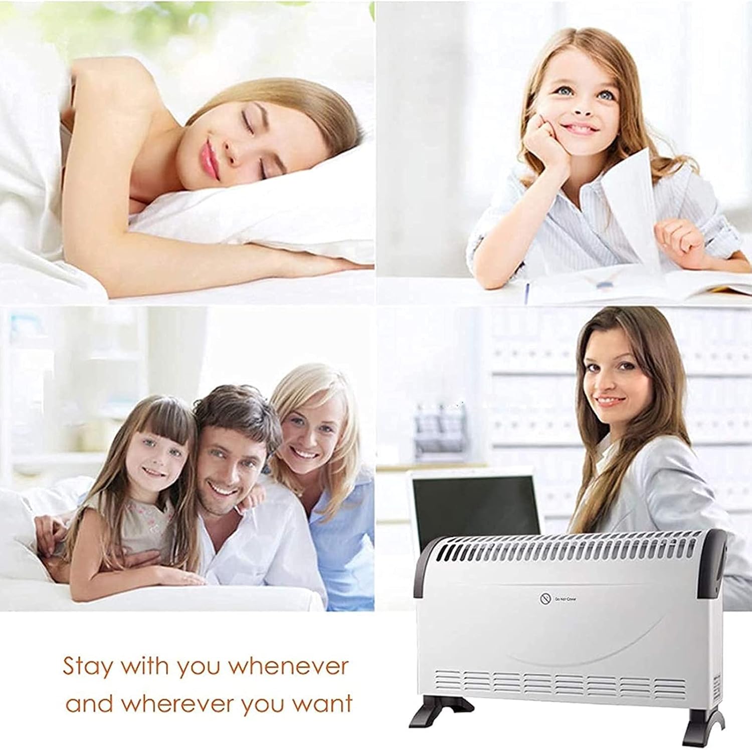 EXCEI Electric Heater Home Waterproof Wall Mounted Silent Muted Mute