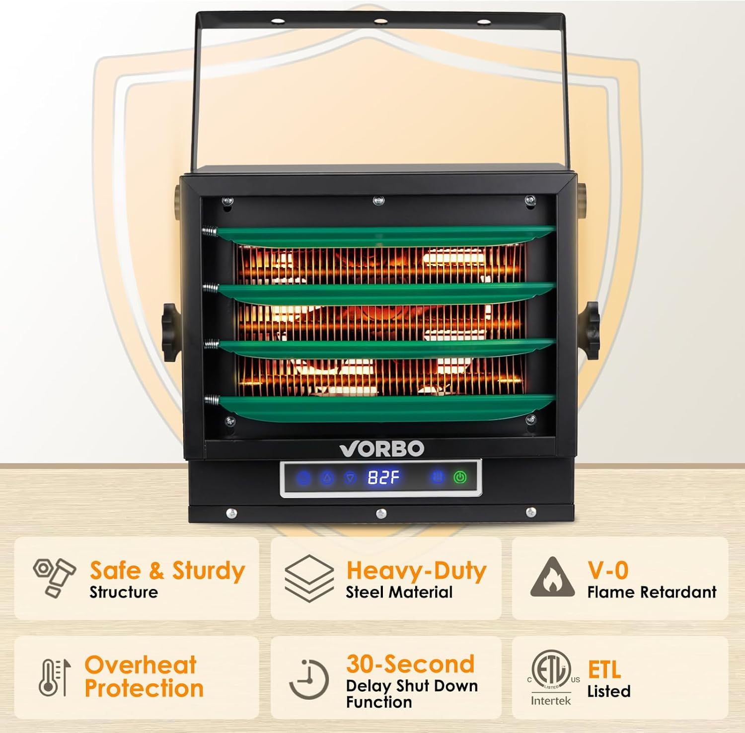 VORBO 7500W Electric Garage Heater with Remote 1