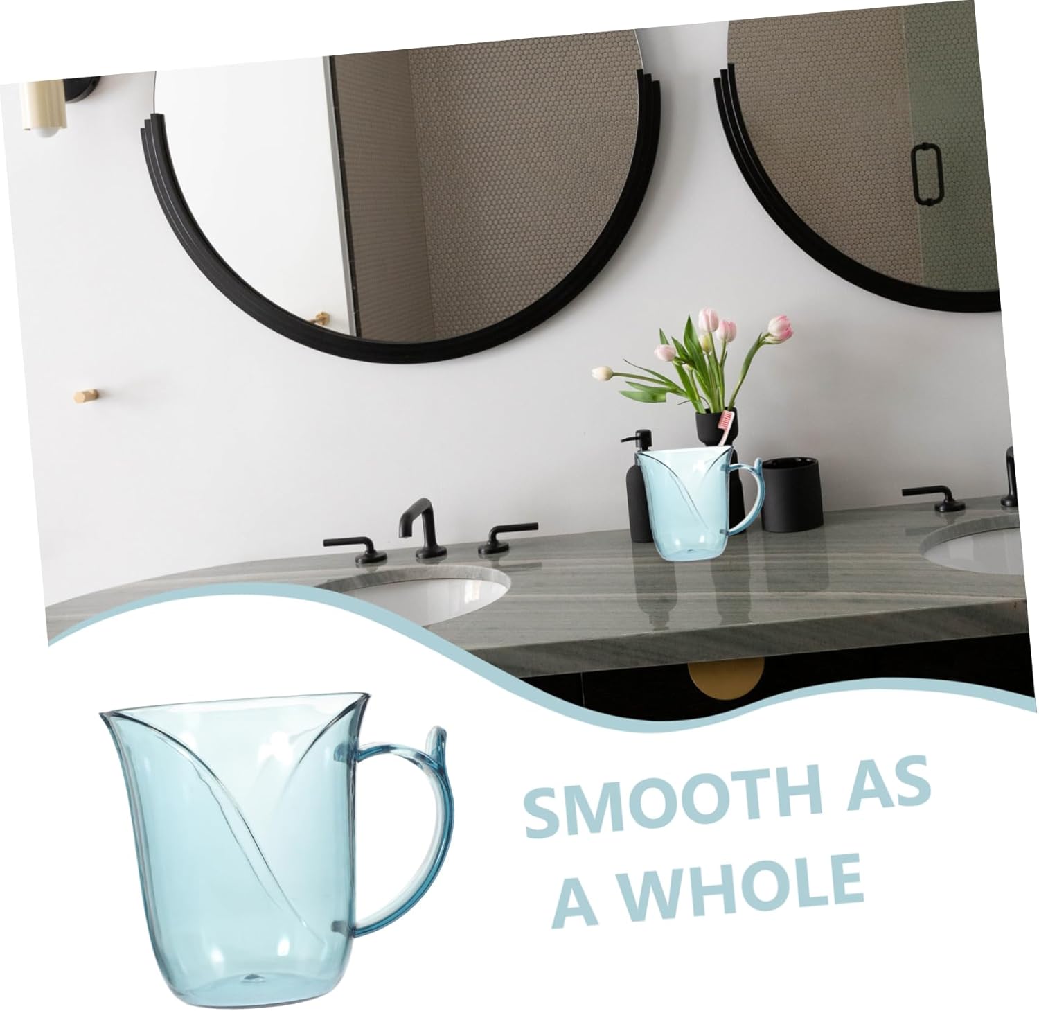 ULTECHNOVO Toothbrush Cup Set 3 Pack Modern Bathroom Holder