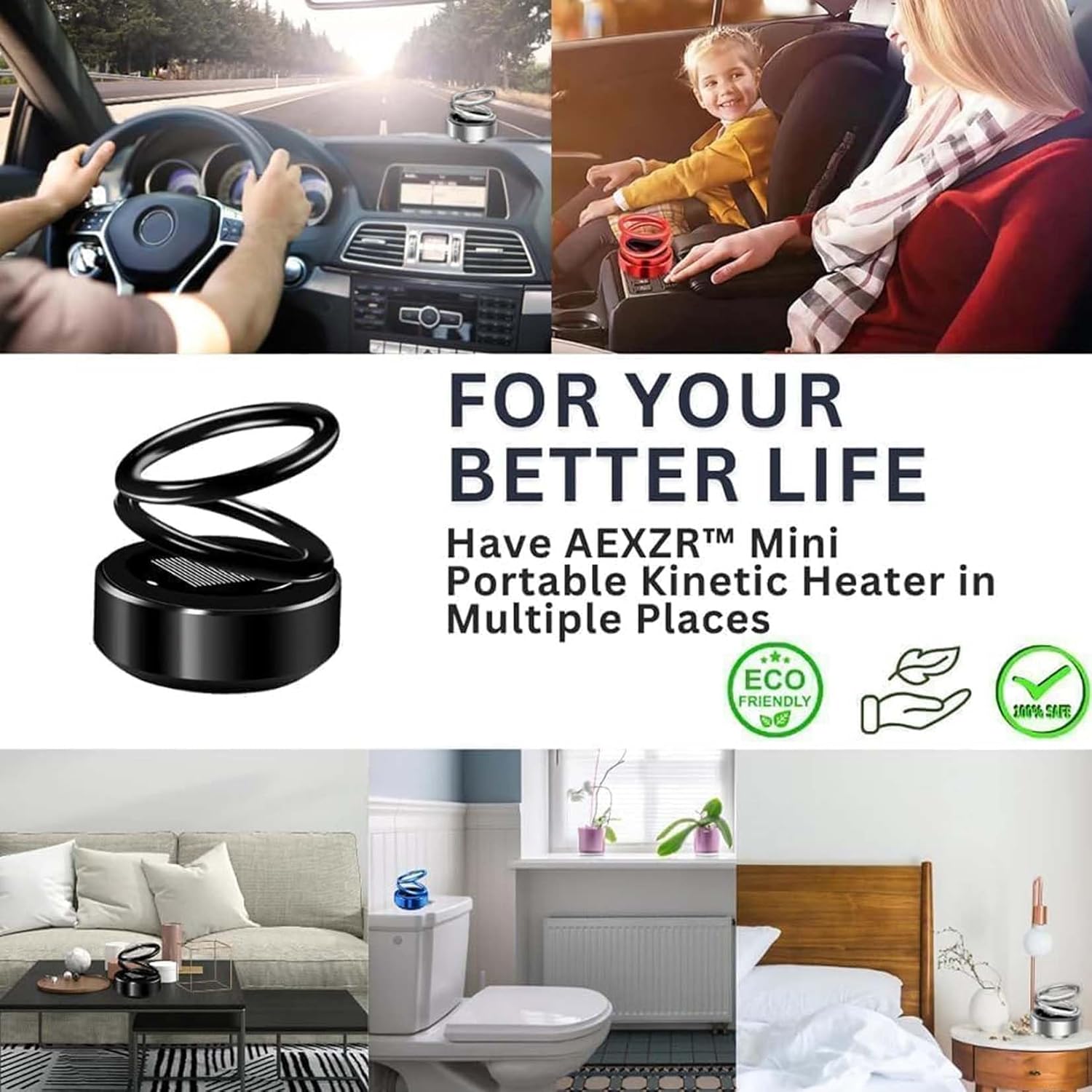 Portable Kinetic Heater for Car and Home