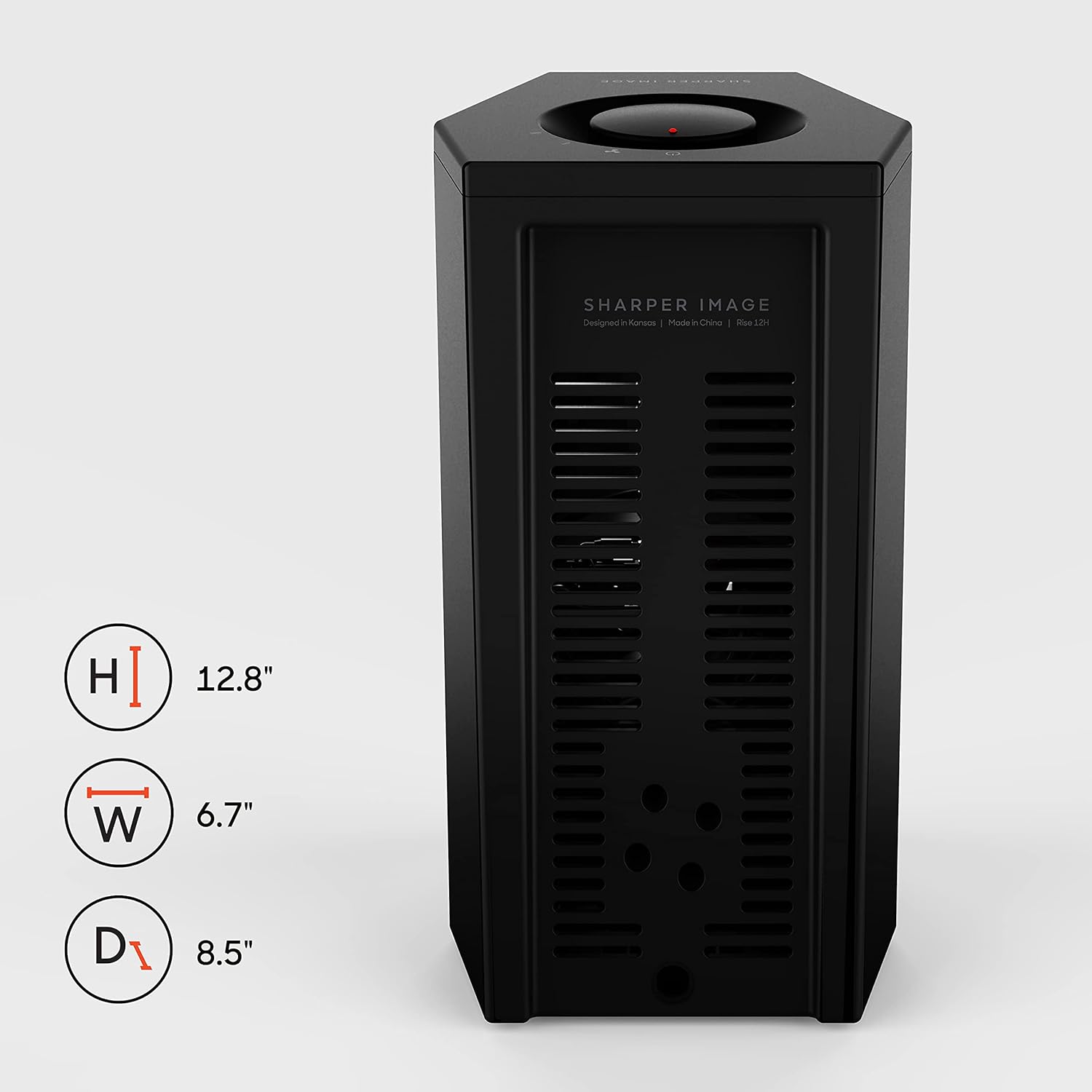 Sharper Image RISE 12H Small Tower Heater - Black