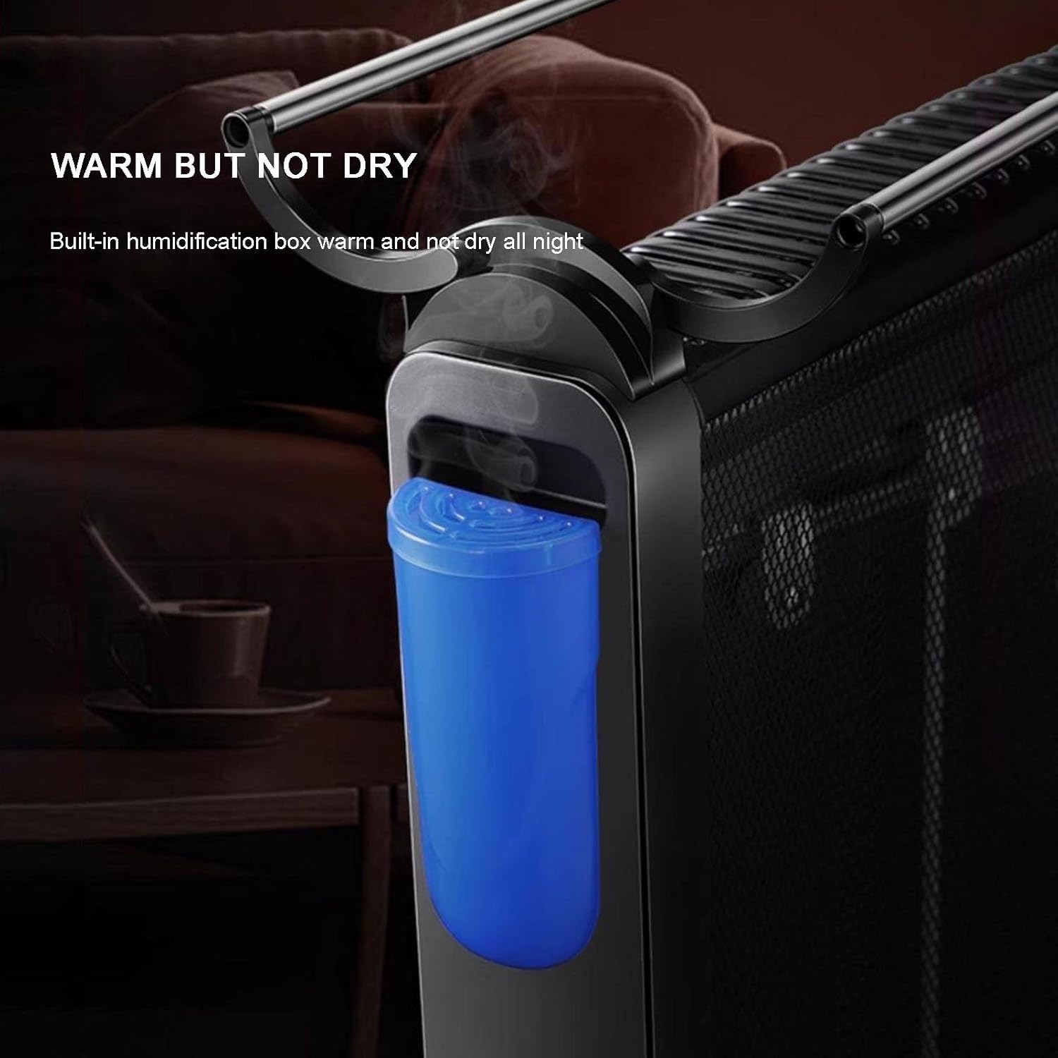 Electric Space Heater with Drying Rack and Temperature Control