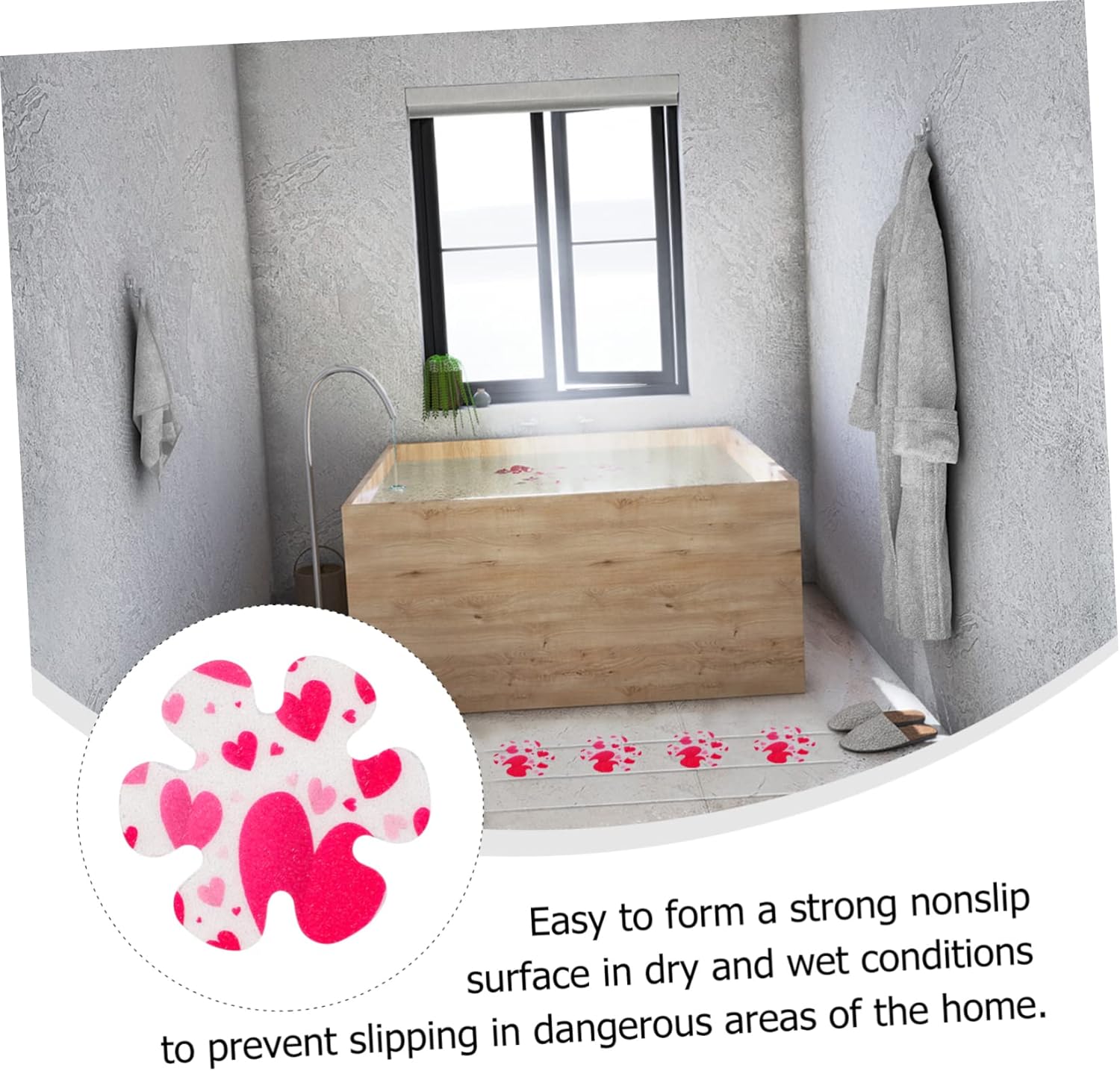 Cabilock 10pcs Non-Slip Bath Stickers for Bathtubs Showers Pools Stairs