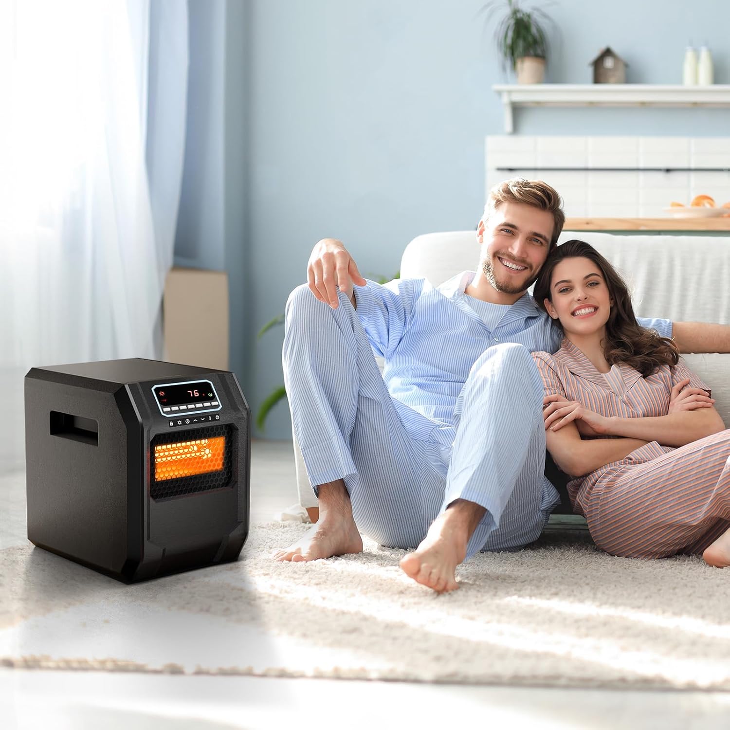 ZOKOP 750W 1500W Infrared Space Heater with Remote Control