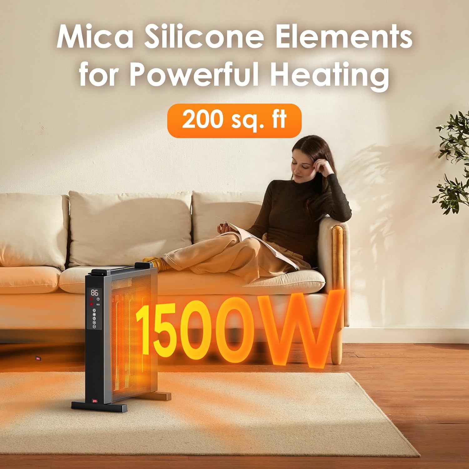 Air Choice 1500W Convection Heater with Remote and Timer