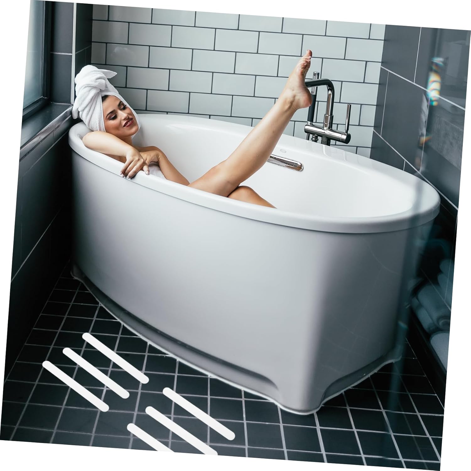 TOPPERFUN Bathtub Stickers Nonslip Strips Easy Remove