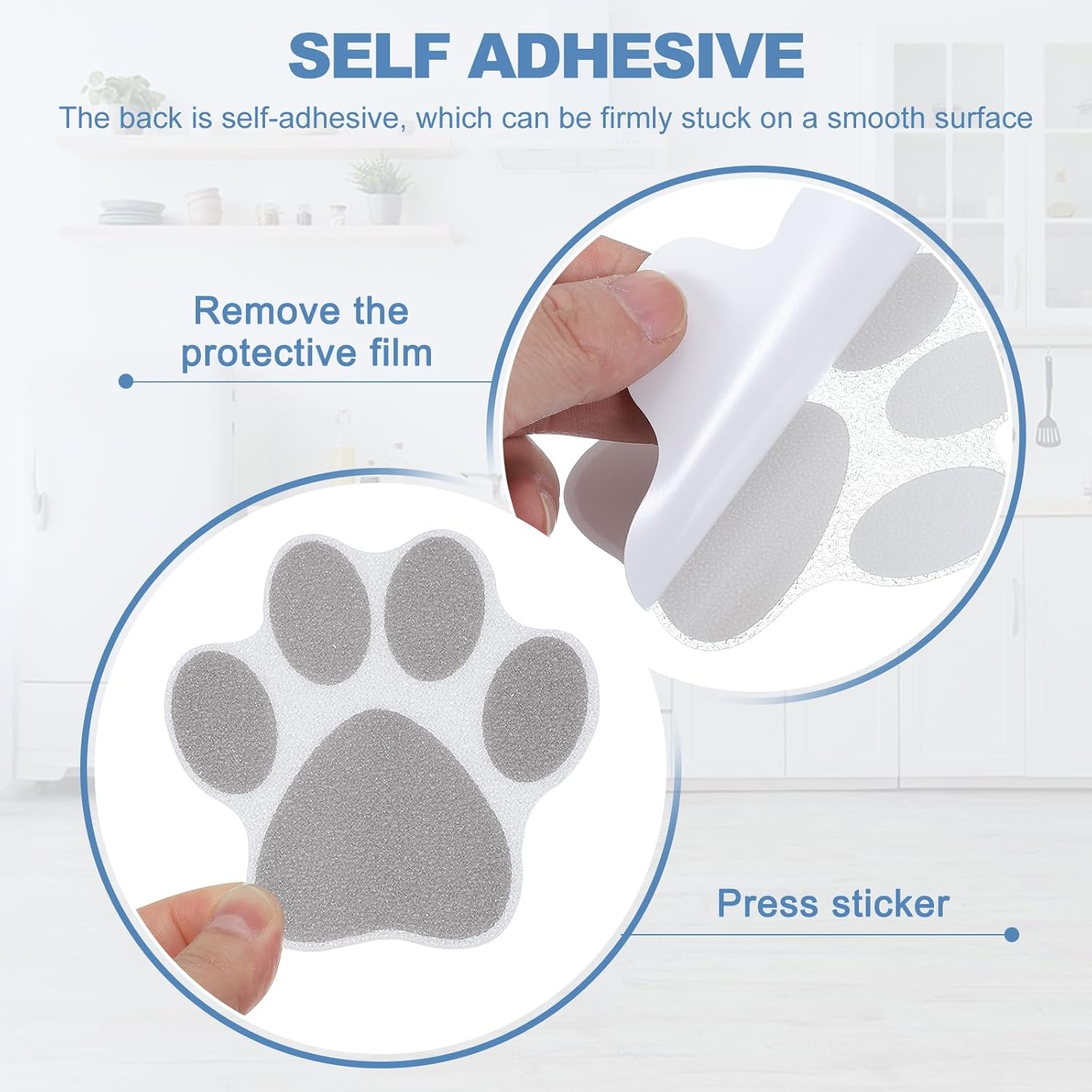 PATIKIL 12 Pcs Non-Slip Bathtub Stickers with Scraper