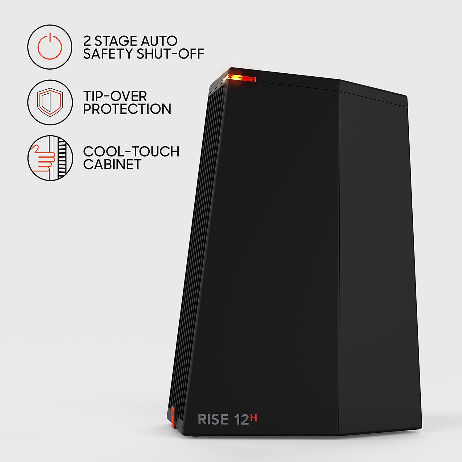 Sharper Image RISE 12H Small Tower Heater - Black