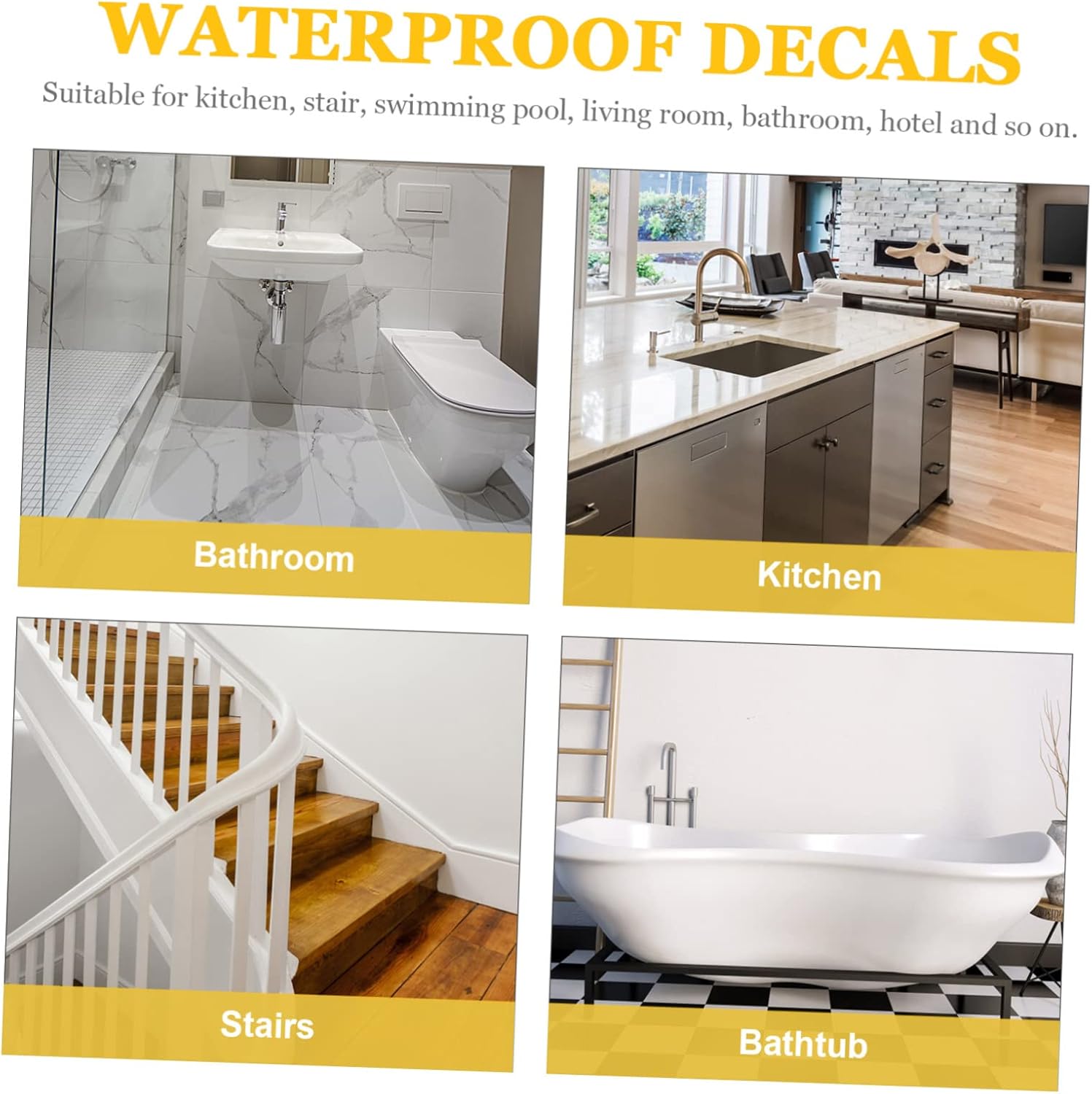 UTHCLO Anti-Slip Duck Stickers Set of 12 for Bathtub