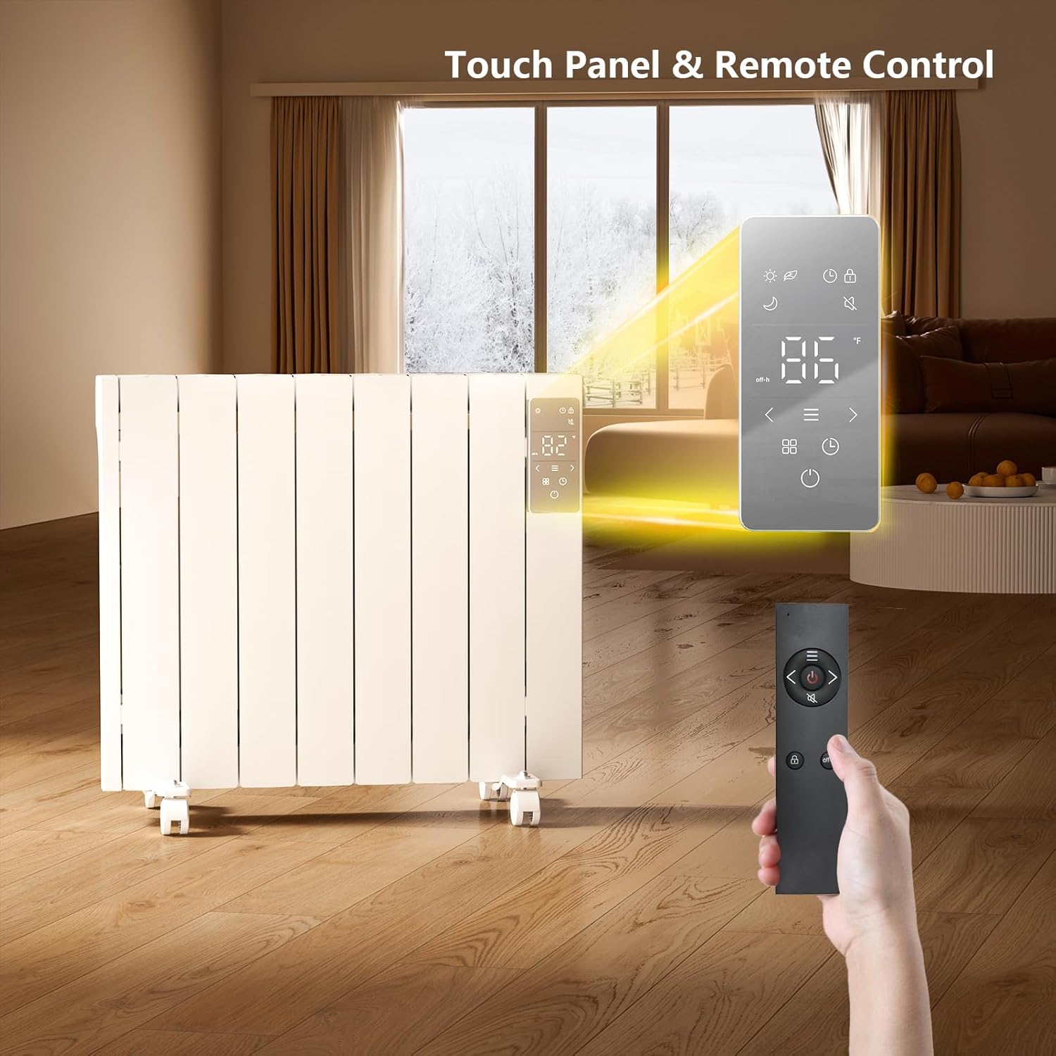 Lueptexx 1500W Convection Wall Panel Heater with Remote Control