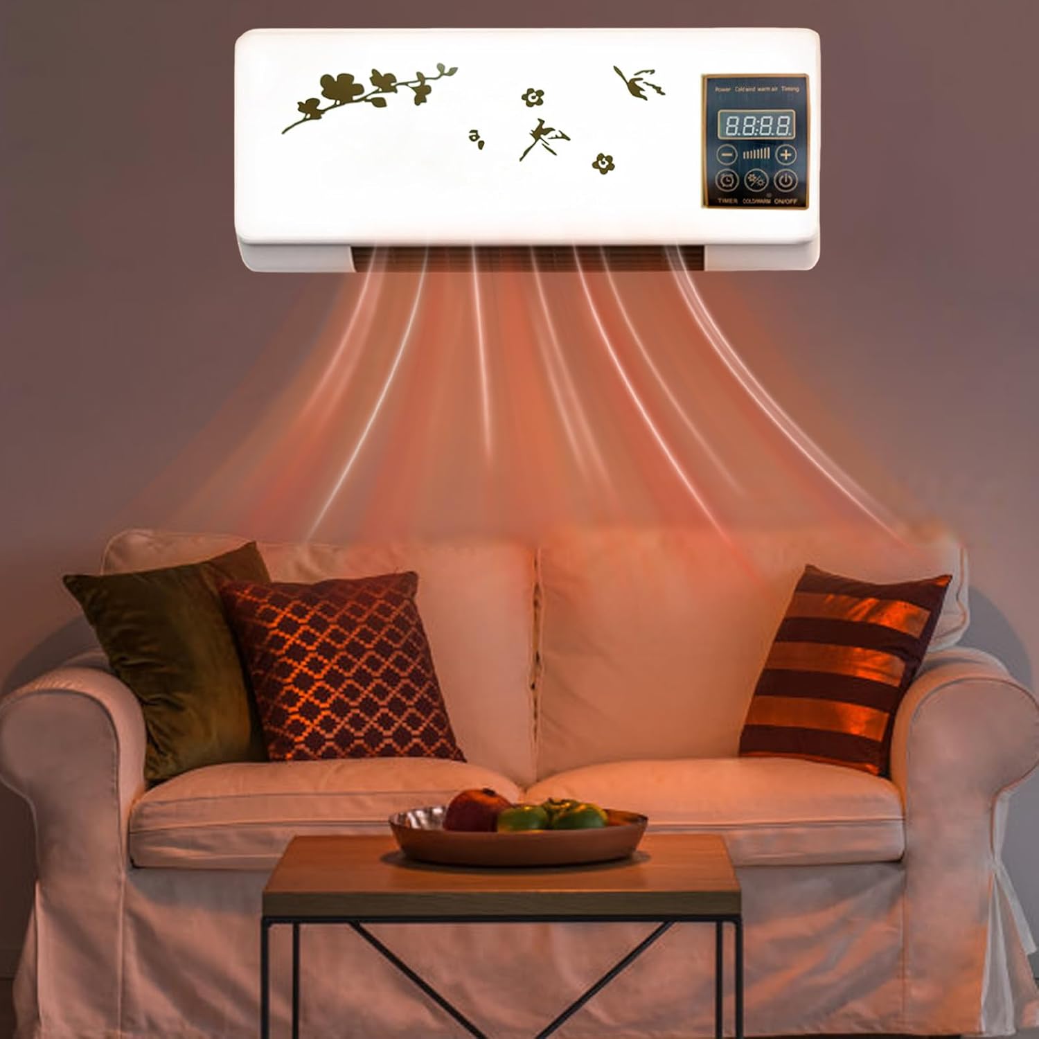 Electric Wall Heater with Remote Control for Quick Room Heating