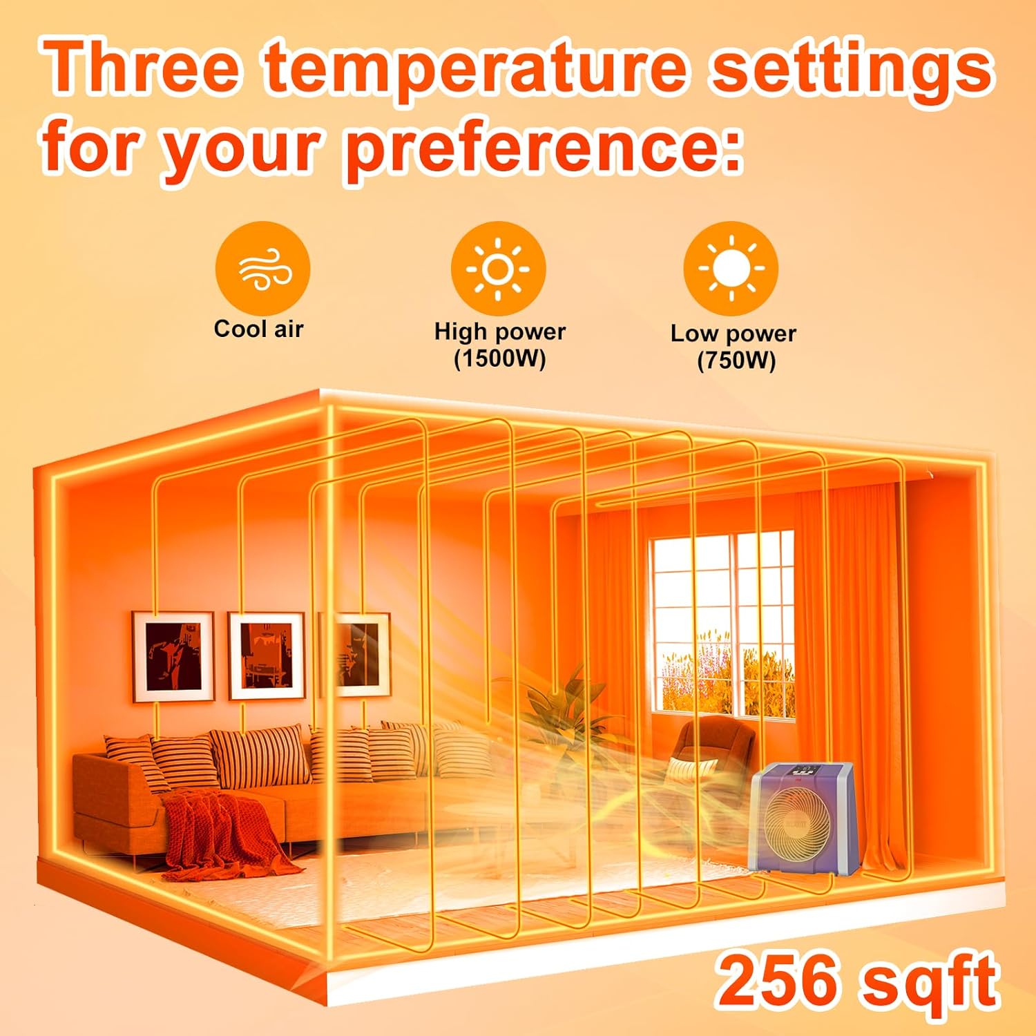 HEATIT Smart Space Heater with Remote and Thermostat 1
