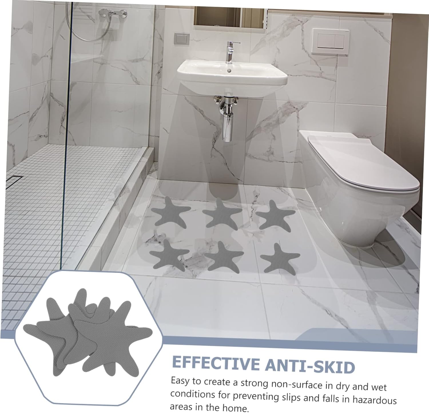Garneck Anti-Skid Bath Sticker with Cartoon Design