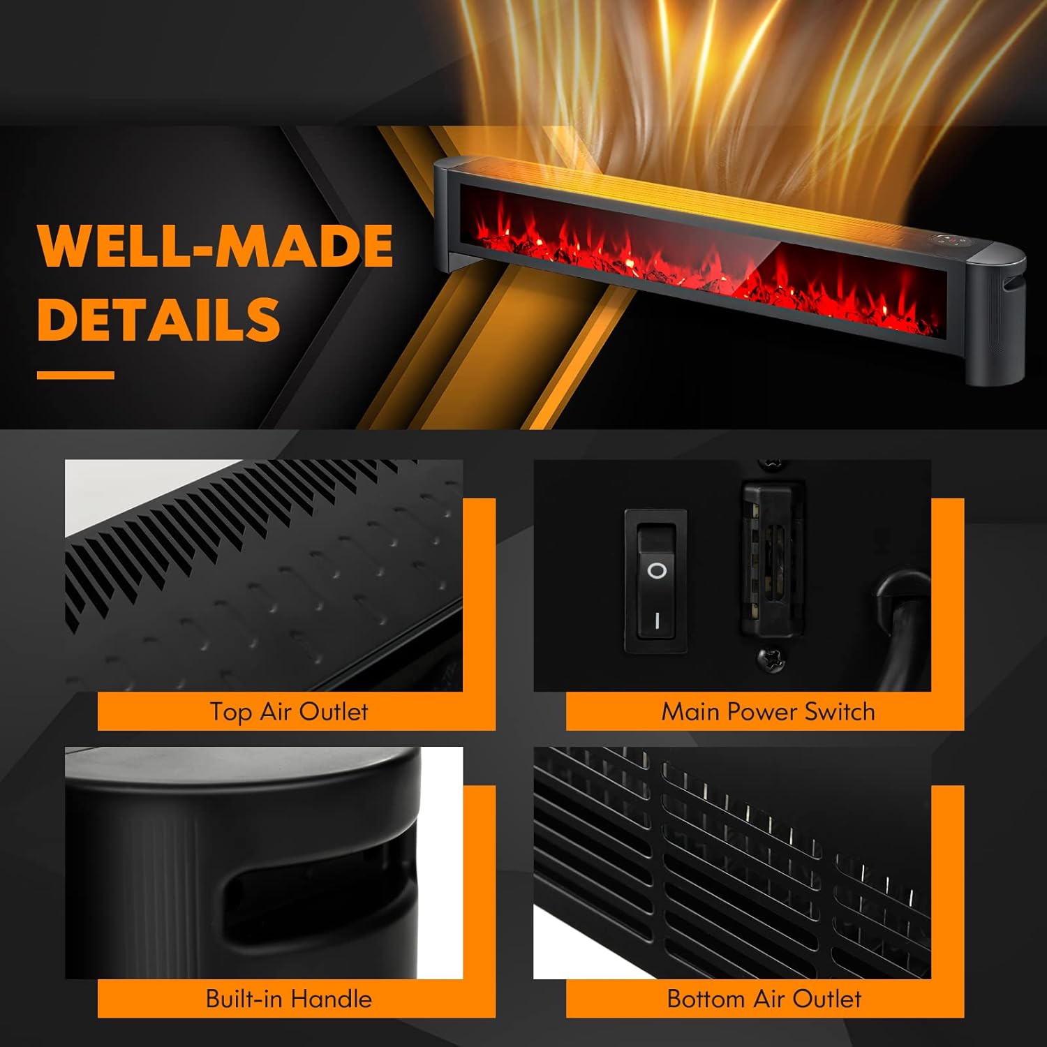 Tangkula 1400W Electric Baseboard Heater with Remote