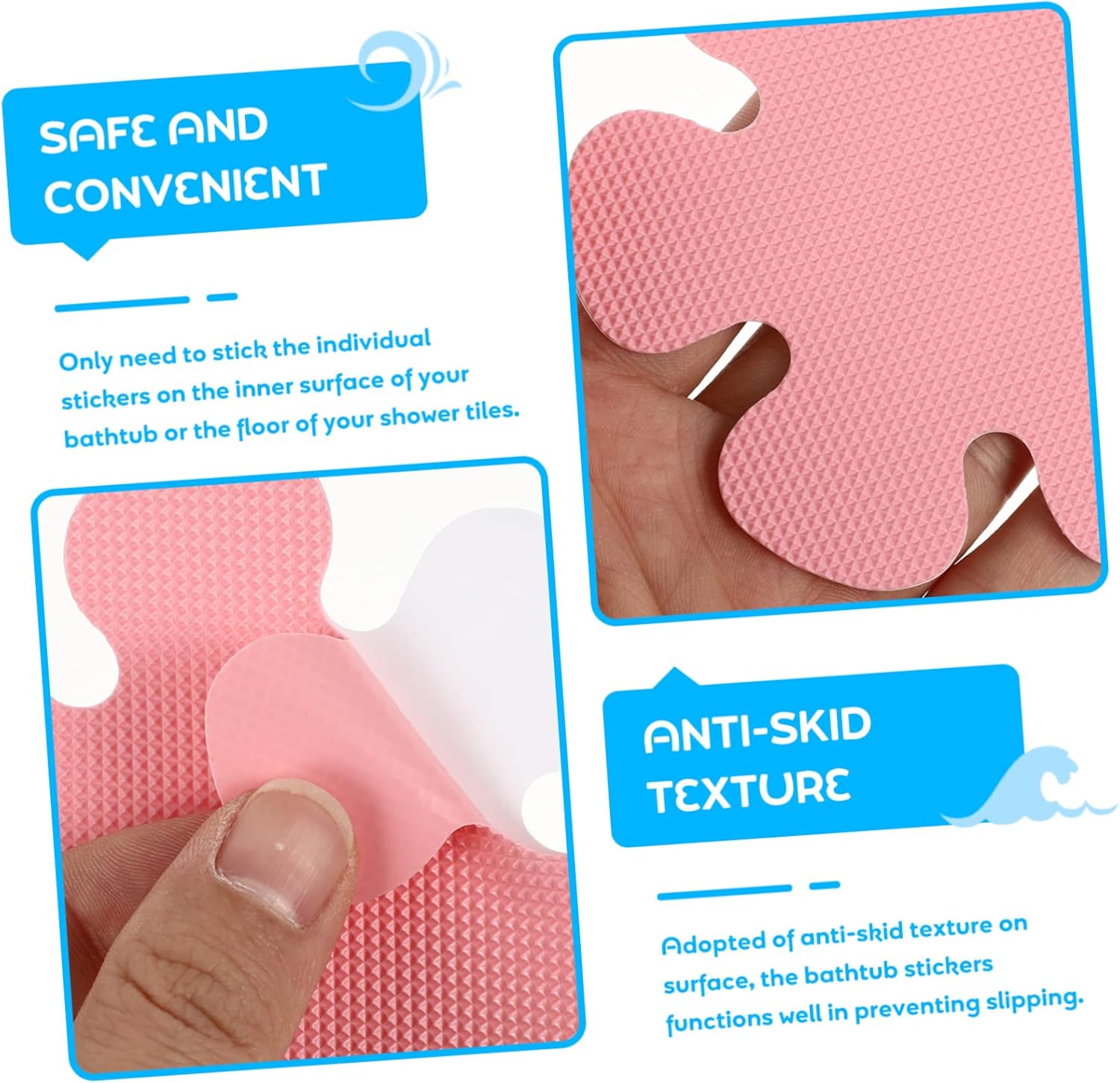 LIFKOME Non-Slip Snowflake Bathtub Stickers Set