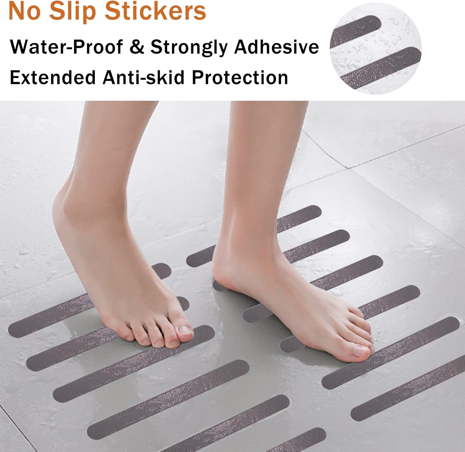 V-TOP 30 Piece Bathtub Non-Slip Stickers
