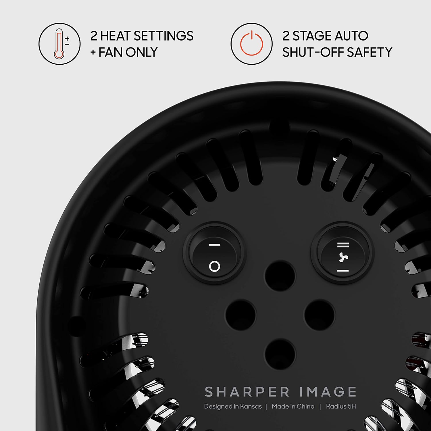 Sharper Image RADIUS 5H Personal Space Heater Black 1