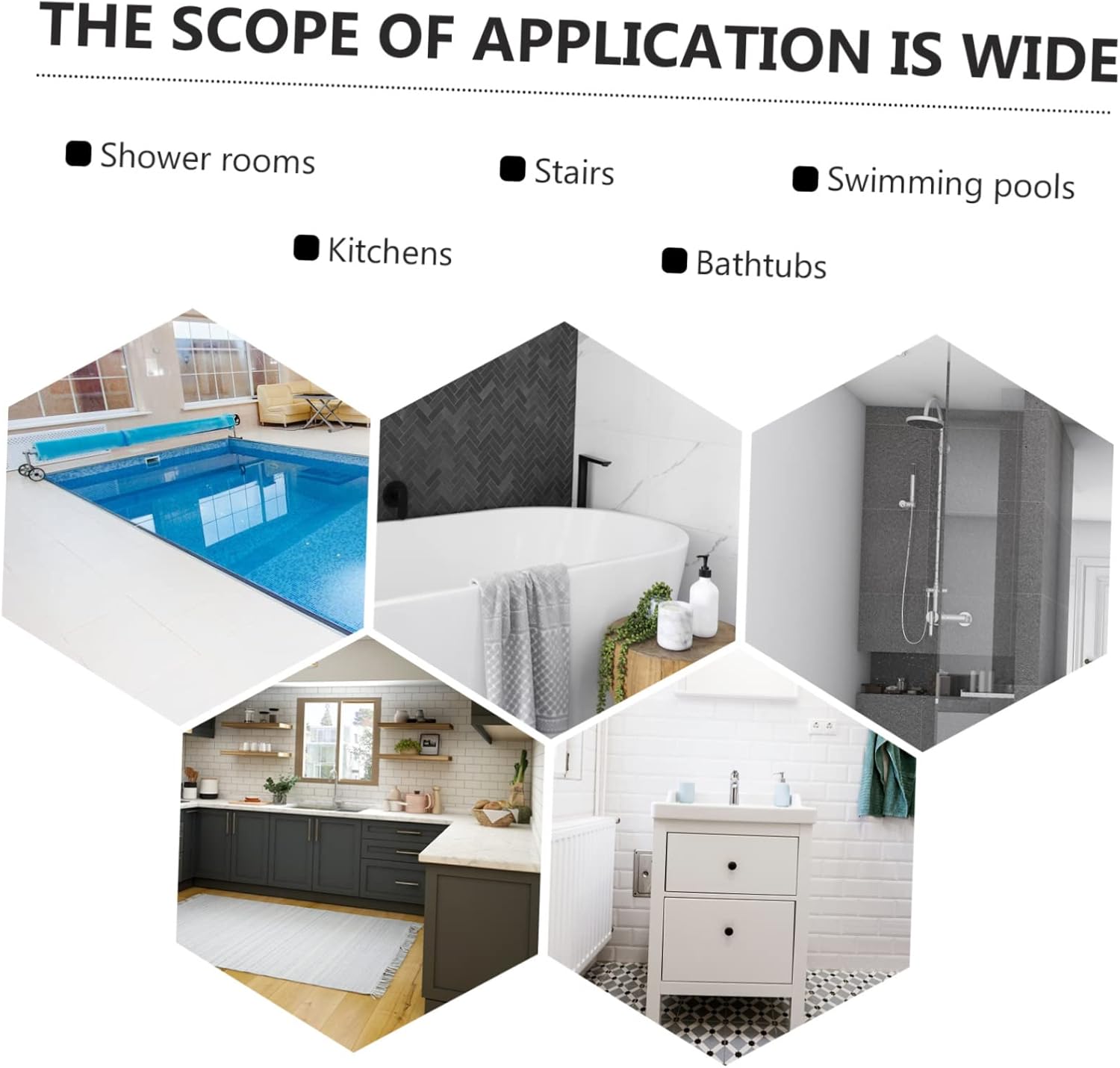 FELTECHELECTR Bathtub Slip Stickers 20PCS