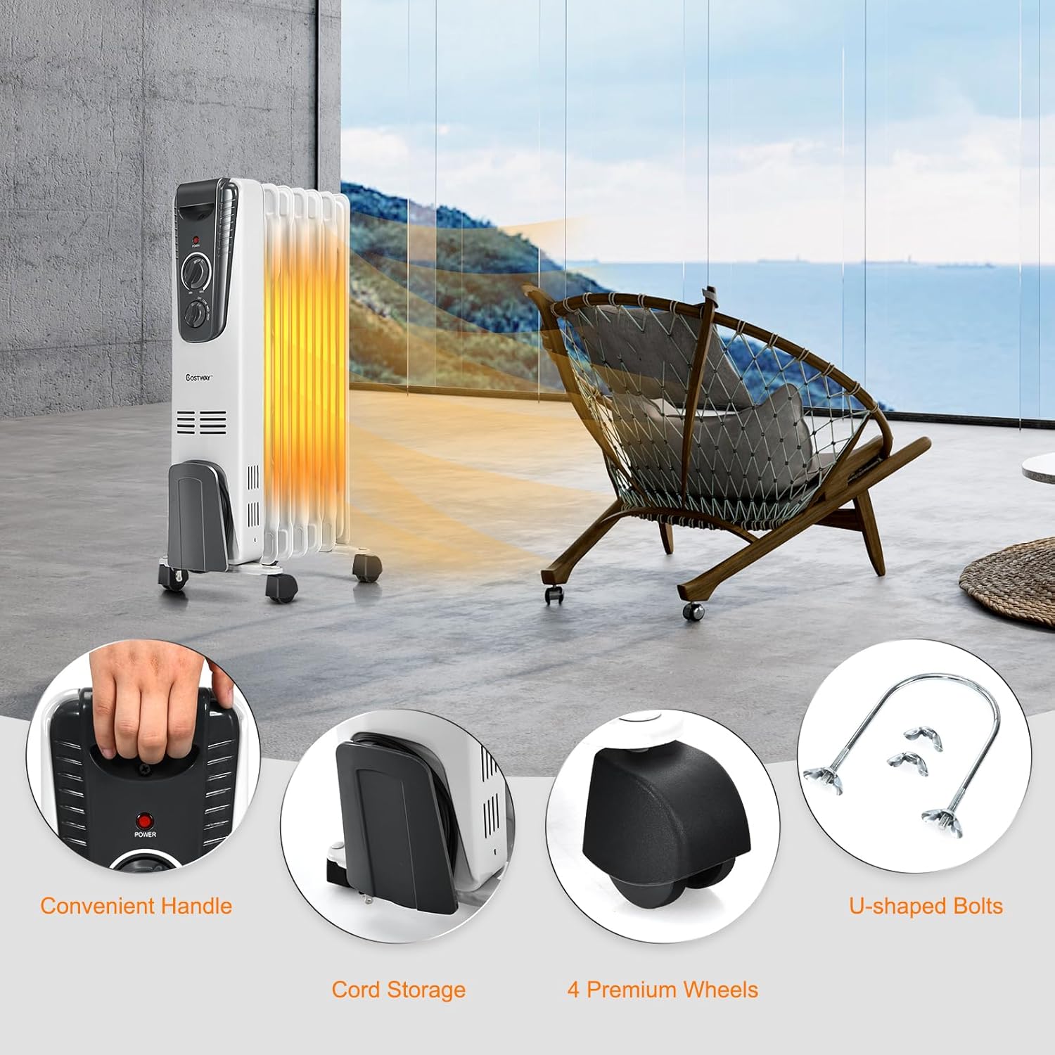 ORALNER Oil Filled Radiator Heater 1500W