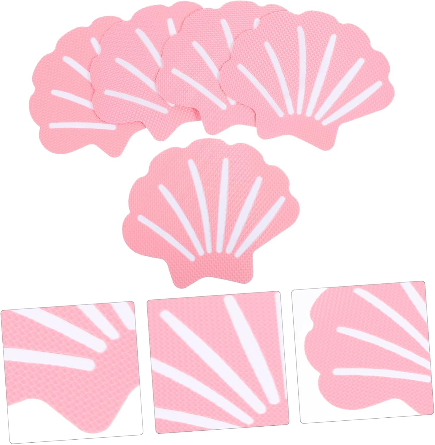 12pcs Shell Shaped Anti-Slip Tub Stickers for Bathroom Safety