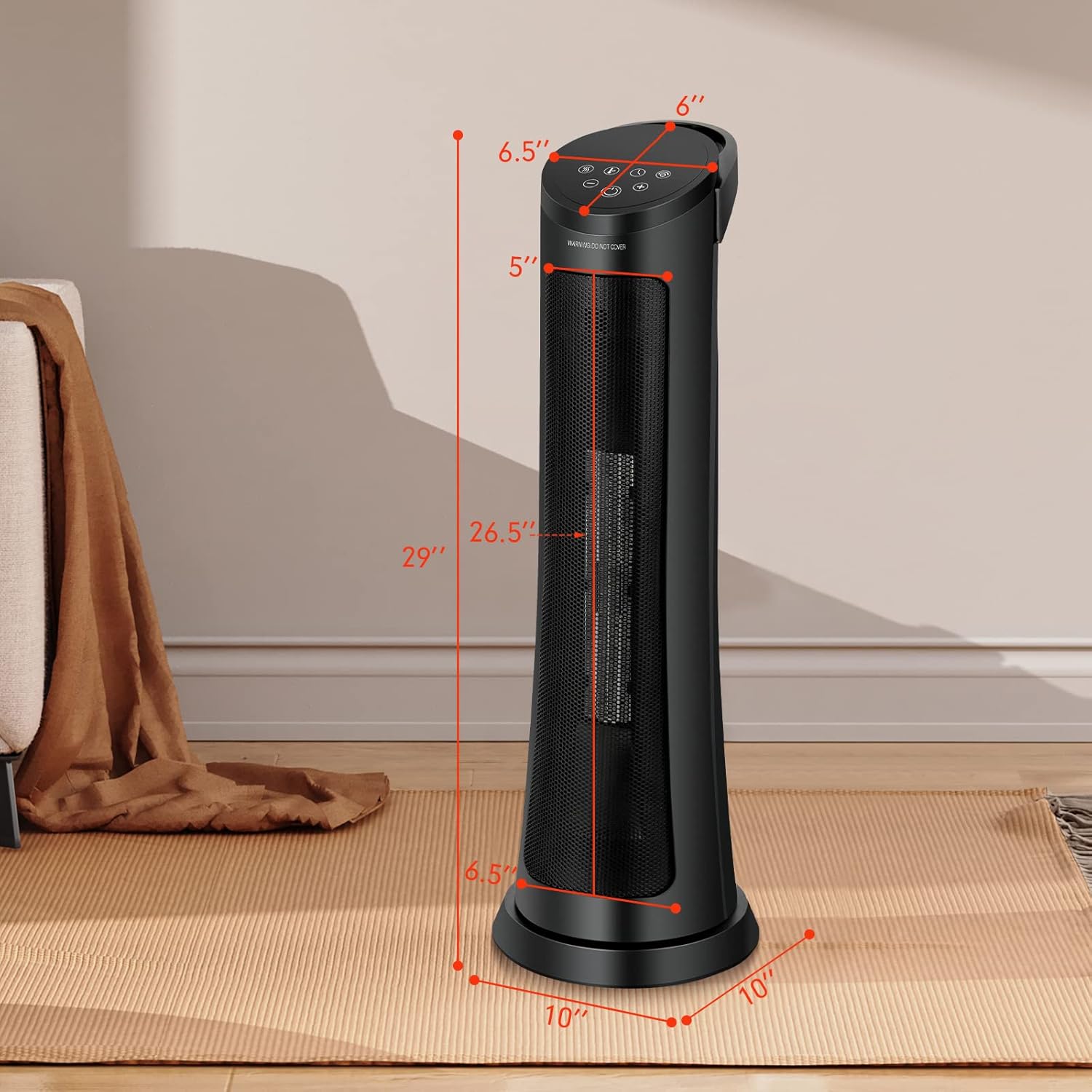 PETSITE Space Heater with Remote Control and 24H Timer