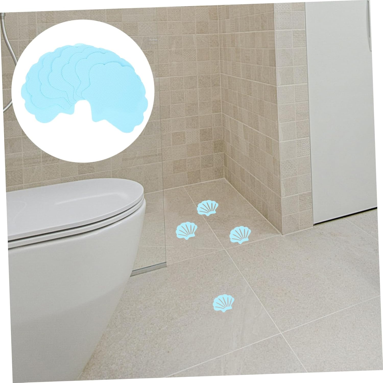 30Pcs Shell Shaped Bath Stickers Non-Skid Decals