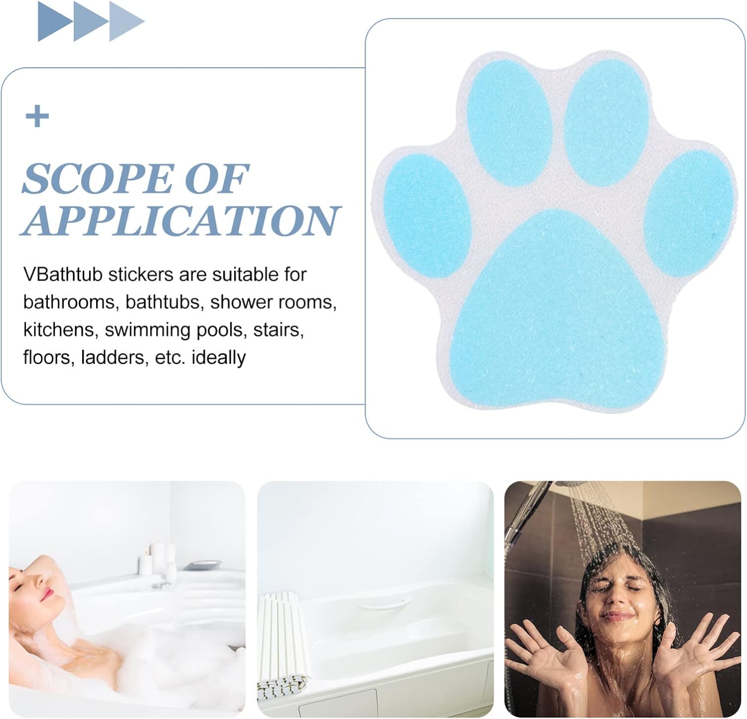 Kisangel Non-Slip Bathtub Stickers 10 Pack Anti-Slip Decor