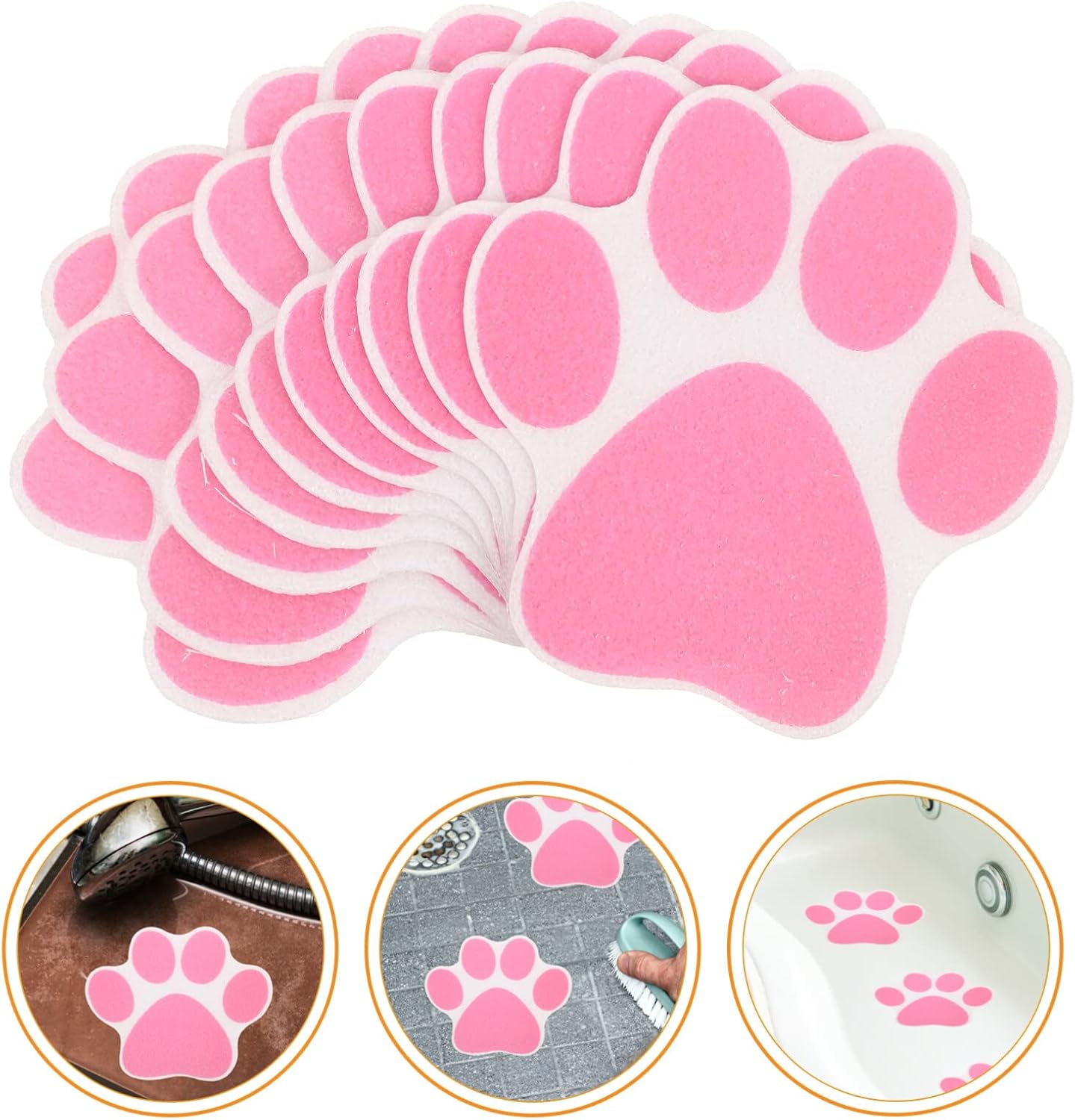 PRETYZOOM Dog Paw Non-Slip Bath Stickers 10pcs