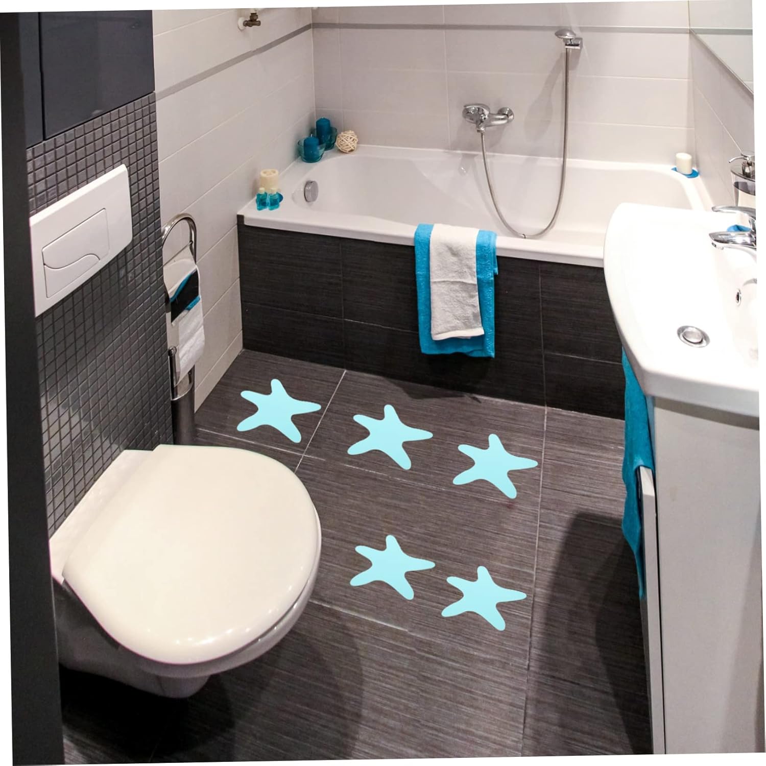 Slip-Proof Bathtub Stickers for Safety and Decor