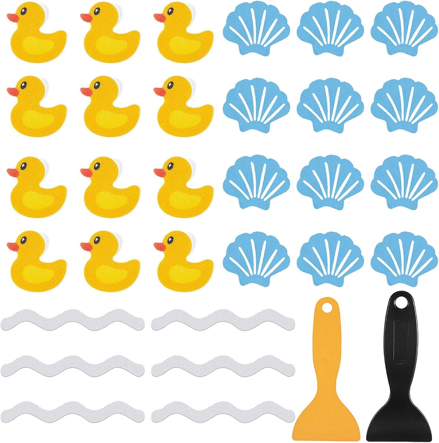 Orizizhic 32 Pcs Non-Slip Bathtub Stickers Kit