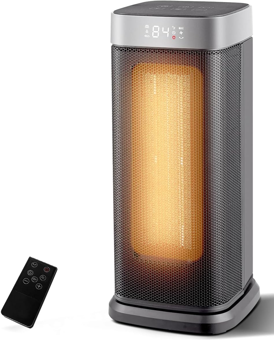 Sunnote 1500W Electric Space Heater with 80 Oscillating and 5 Modes