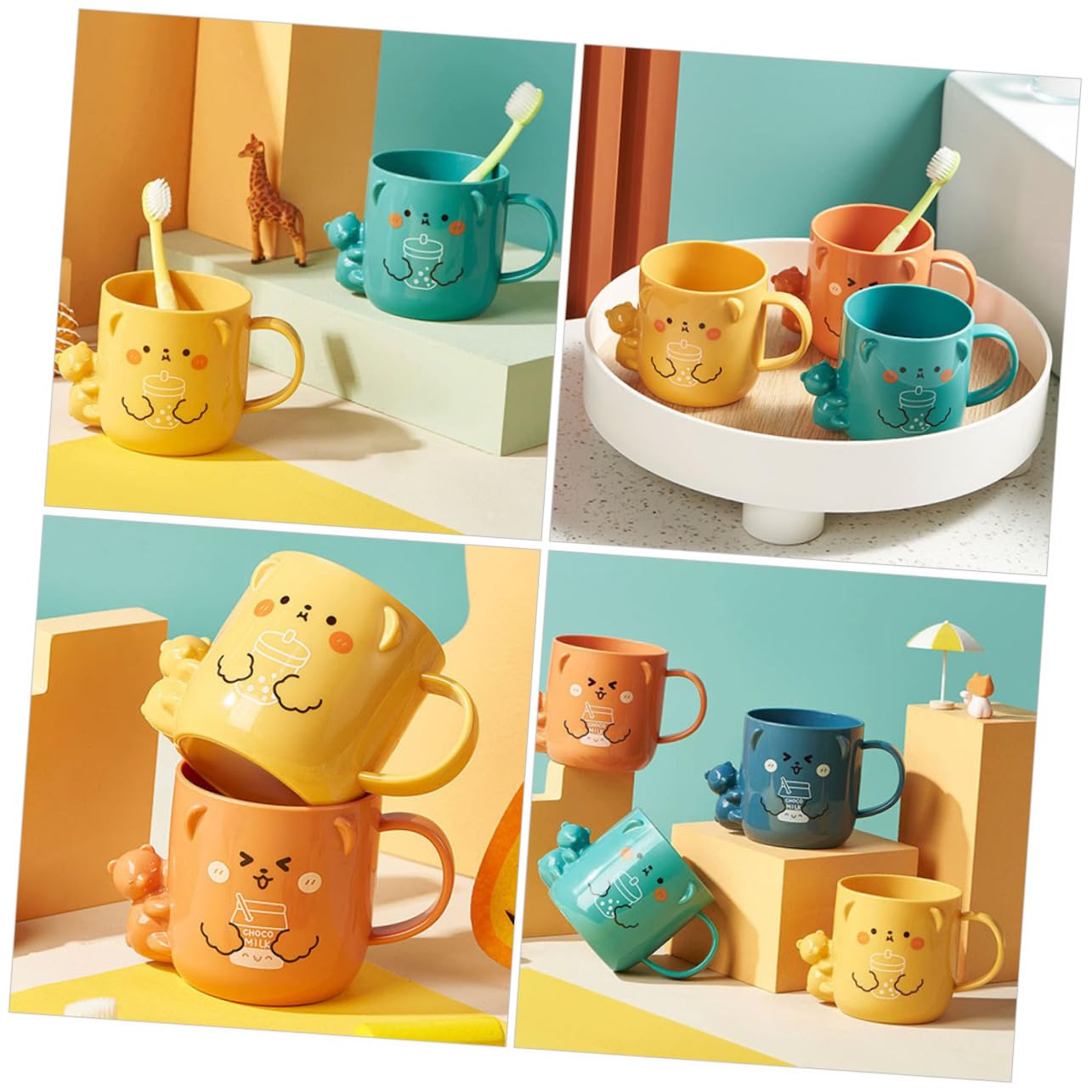 PRETYZOOM Cartoon Mouthwash Cup for Kids