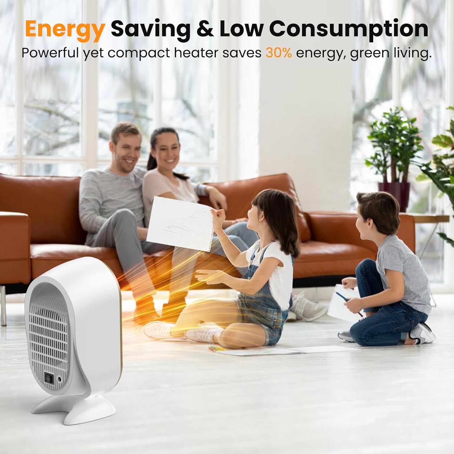 Tiptop Home Electric Space Heater with PTC Ceramic Fast Heating and Safety