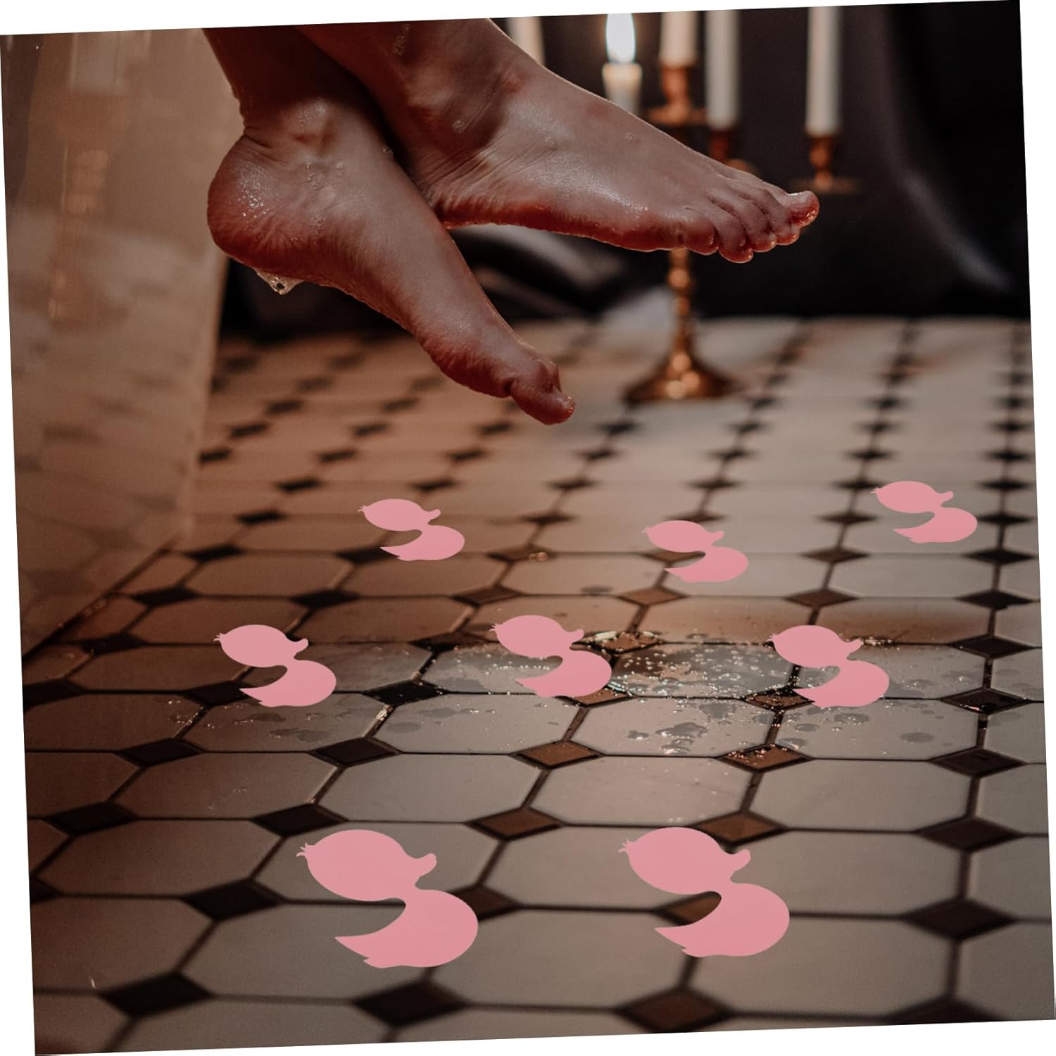 PRETYZOOM 12pcs Non-Adhesive Safety Stickers for Bath and Shower