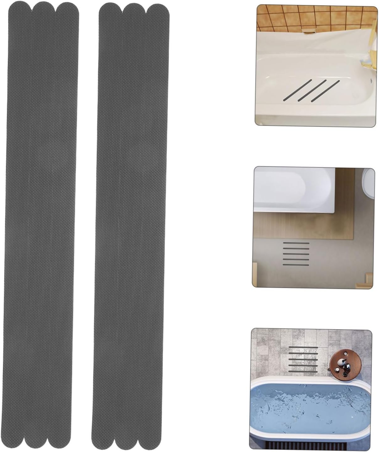 24pcs Transparent Shower Stickers for Bathtub and Stairs Non Slip Safety Strips