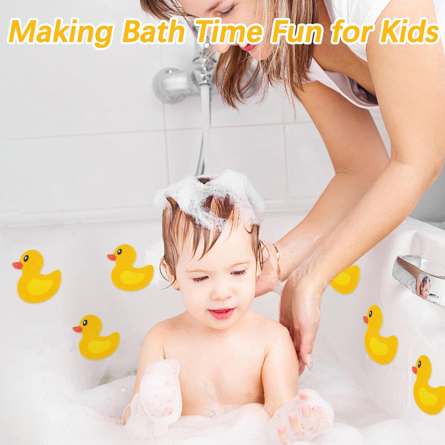 Orizizhic 32 Pcs Non-Slip Bathtub Stickers Kit