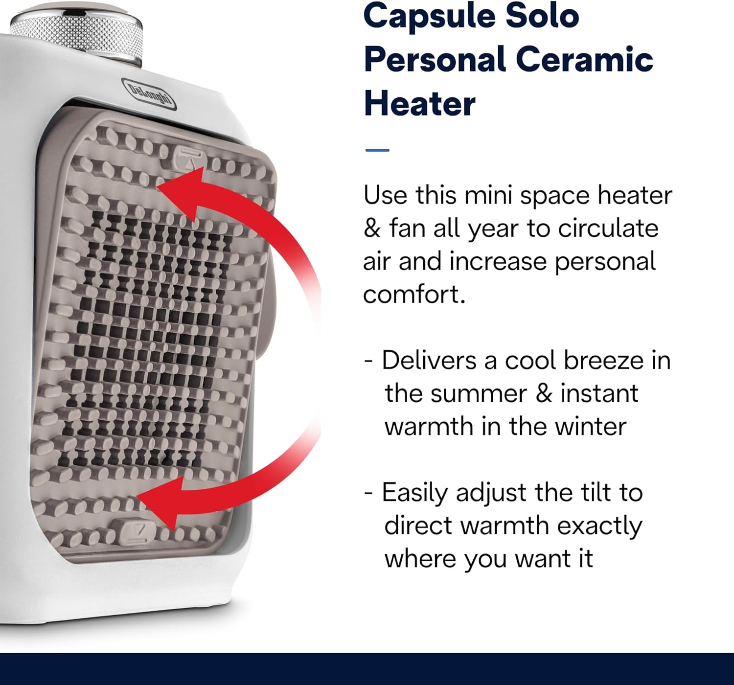 DeLonghi Capsule Solo Personal Heater Sand Beige 1