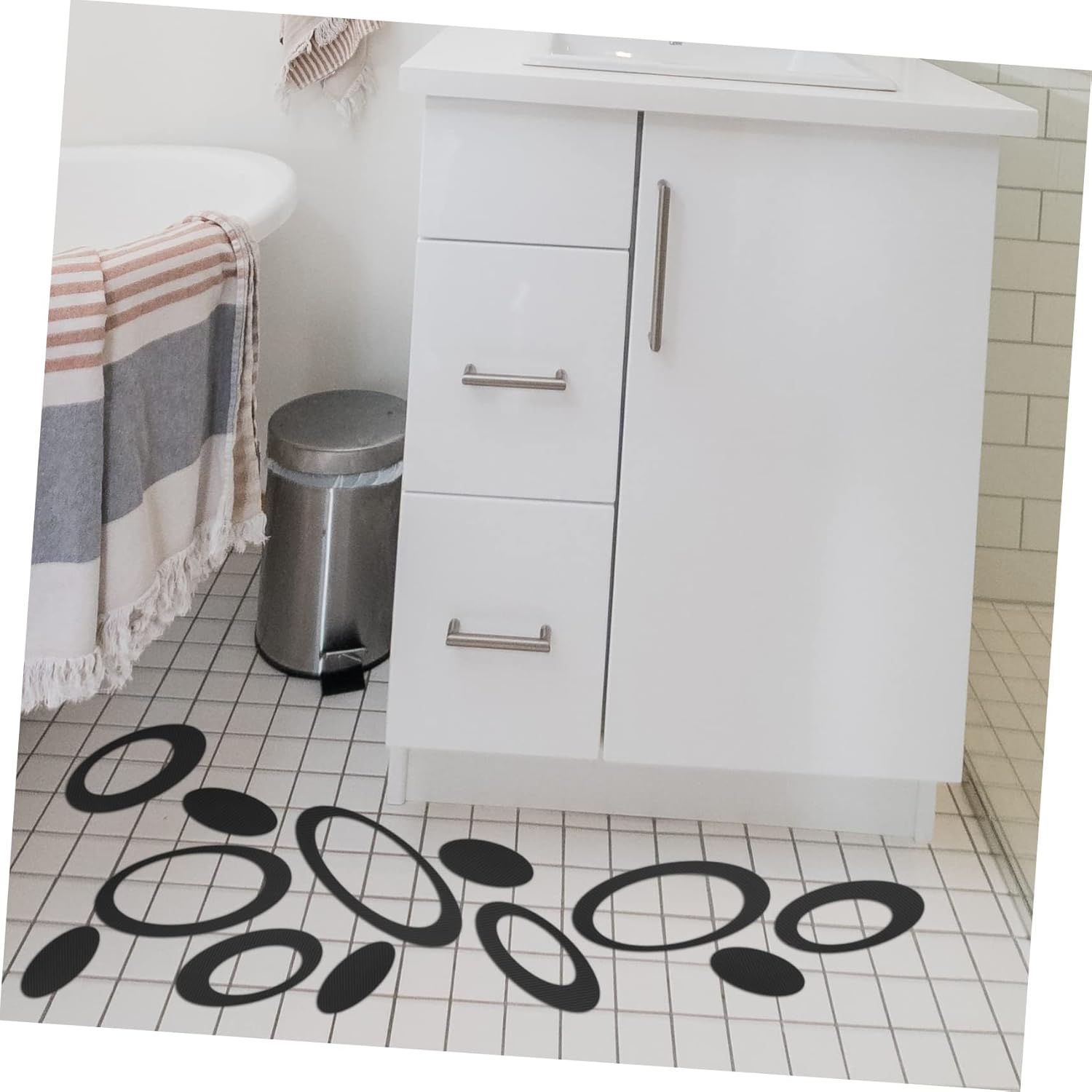 PRETYZOOM 20 Sheets Non Slip Bath Mat Decals