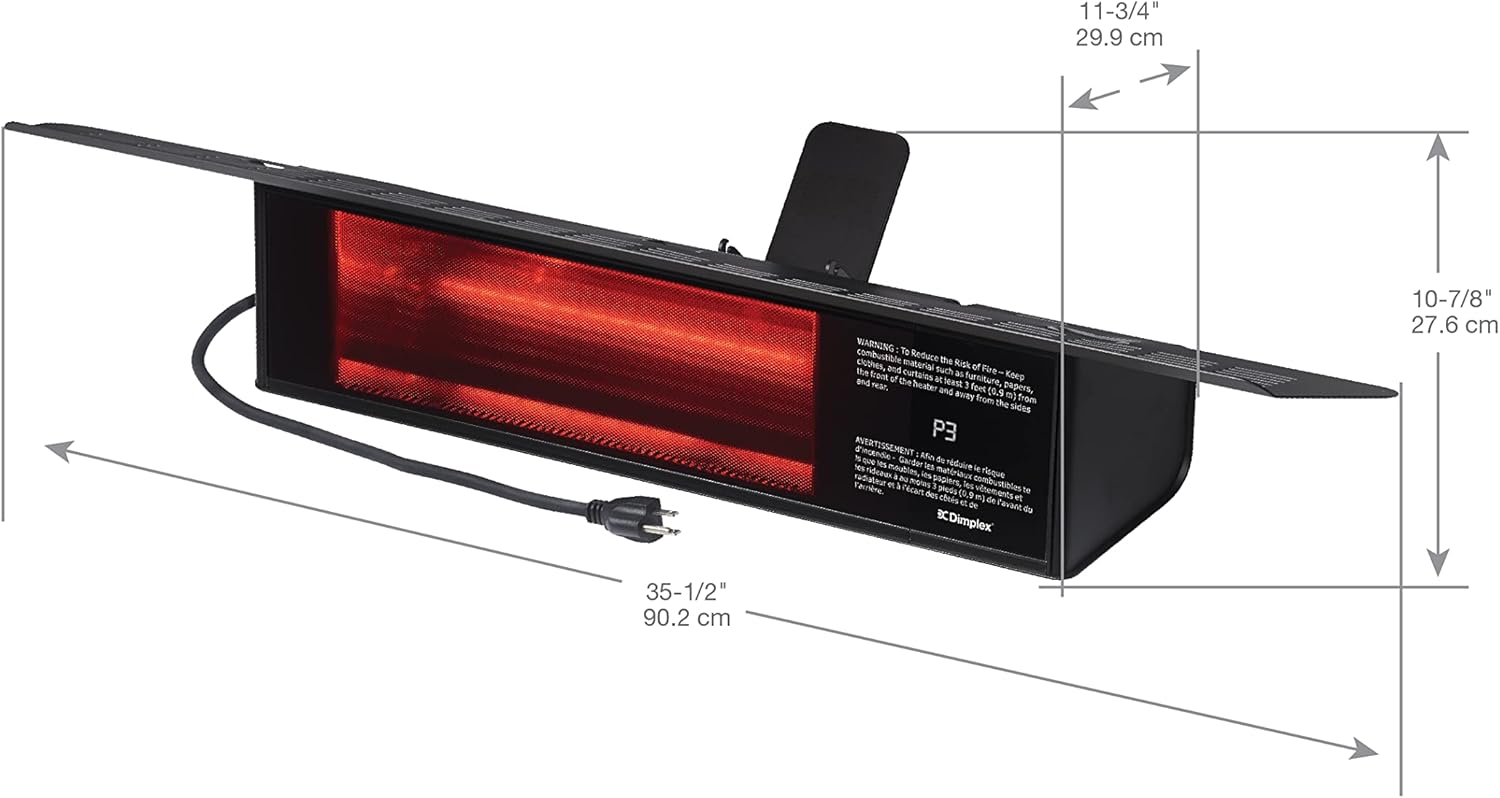 Dimplex Infrared Patio Heater 1500W Weatherproof Black