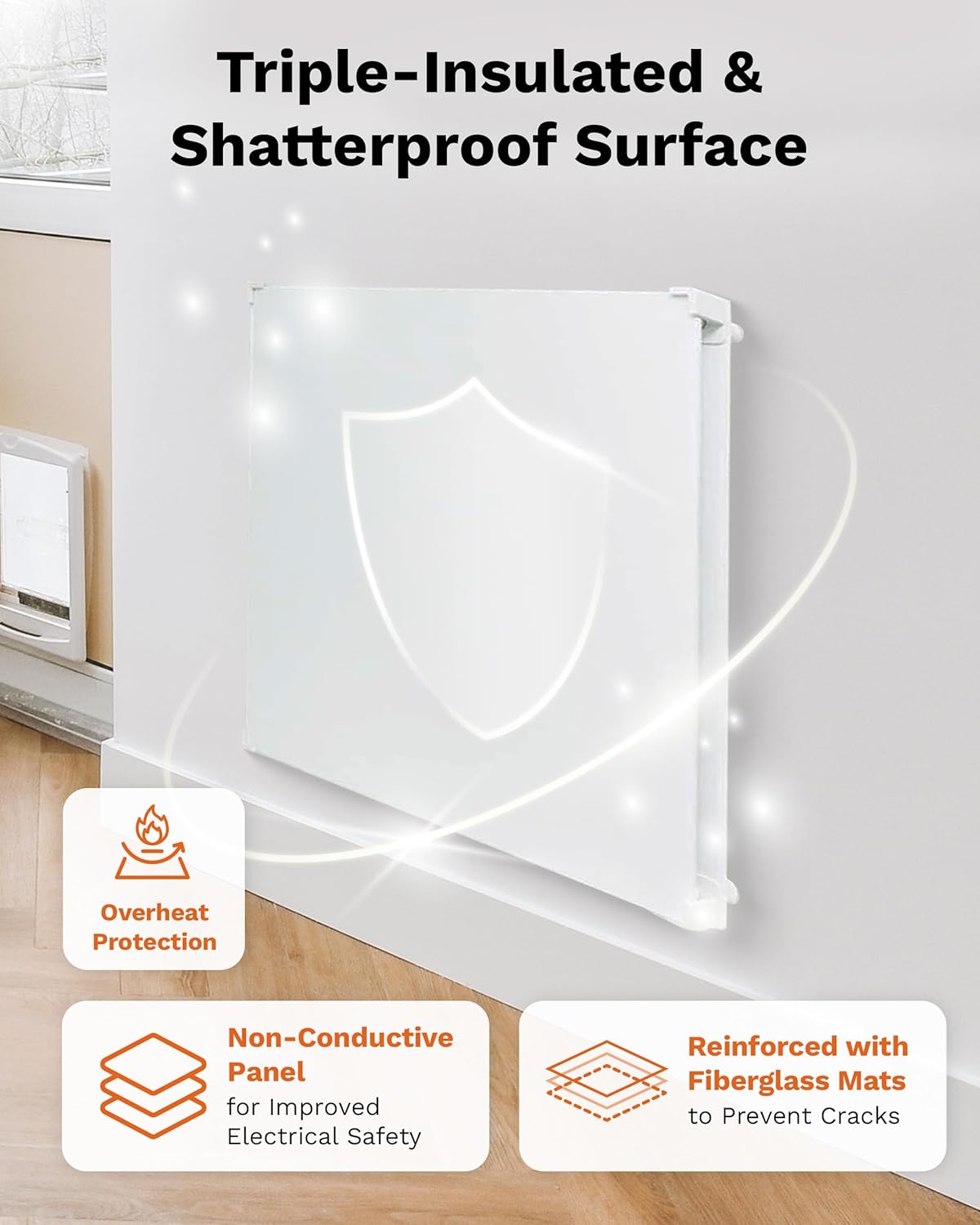 Amaze Heaters Dual Smart 400W Energy Efficient Wall Mount Space Heater