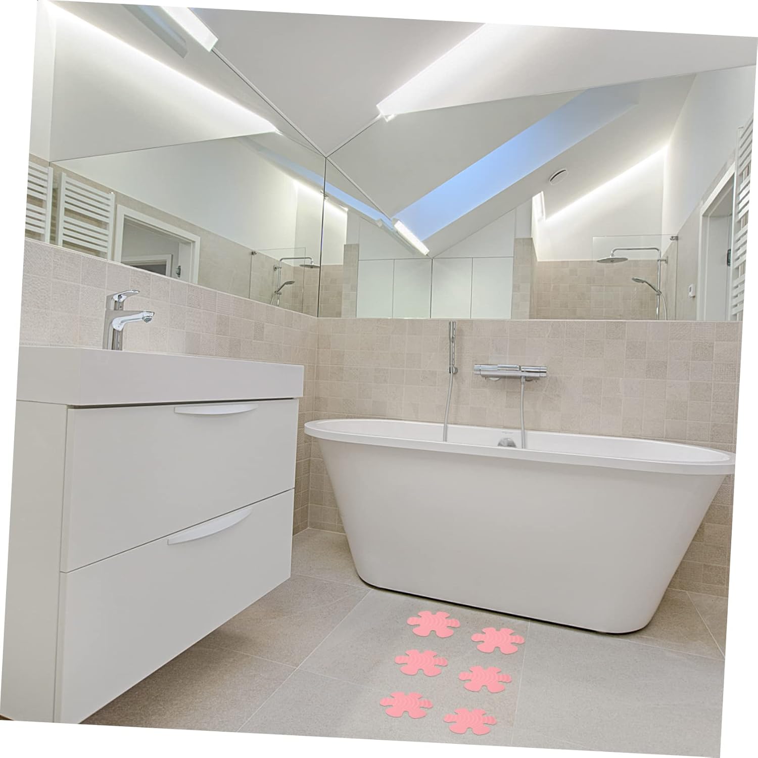 LIFKOME Non-Slip Snowflake Bathtub Stickers Set