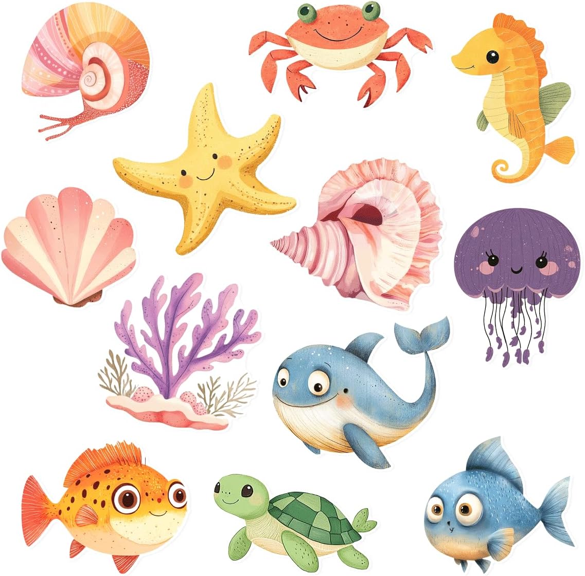 ERAZUI 12 Pcs Funny Bathtub Non Slip Decals 1