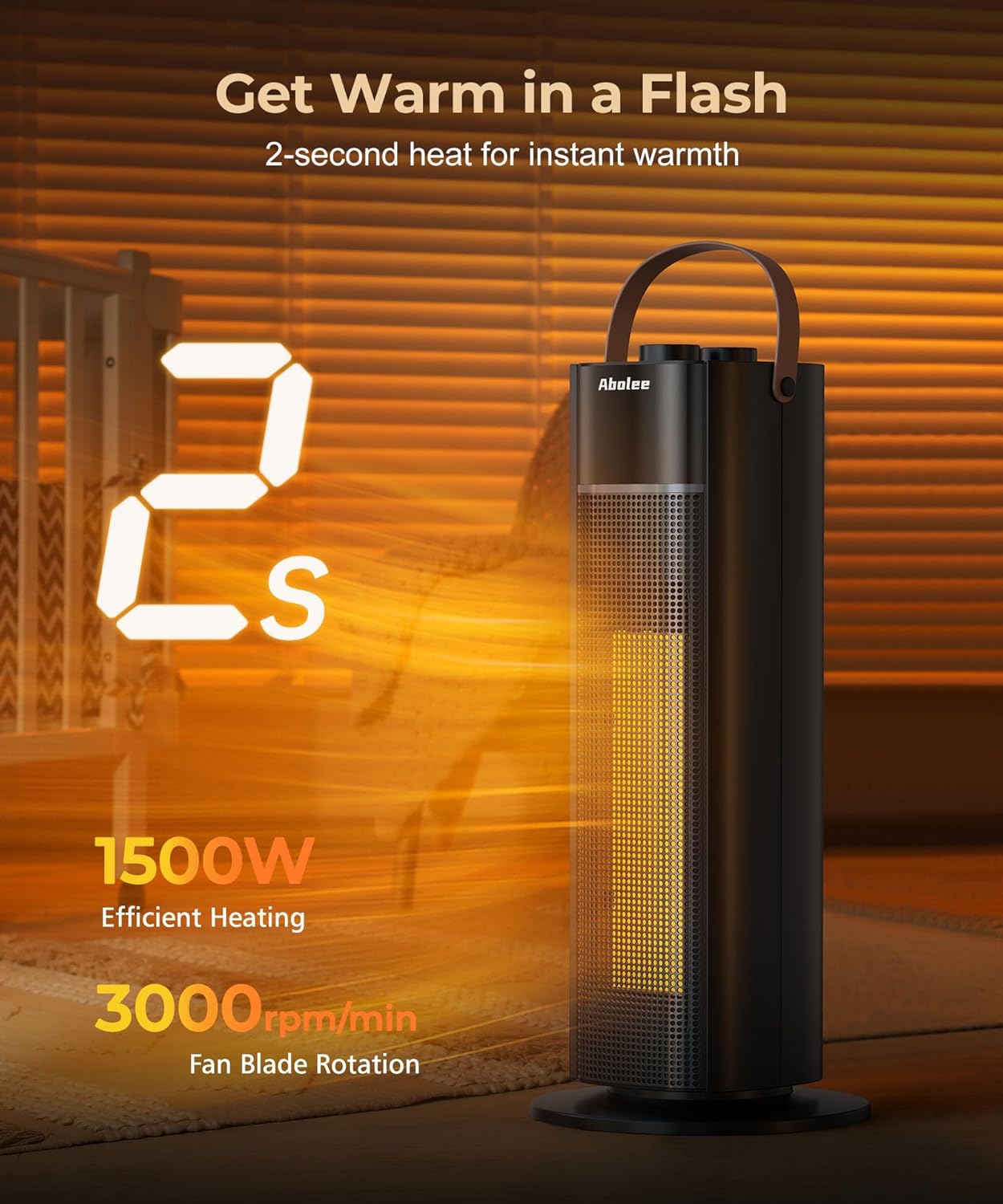 Abolee 12ft Electric Space Heater with Thermostat 1