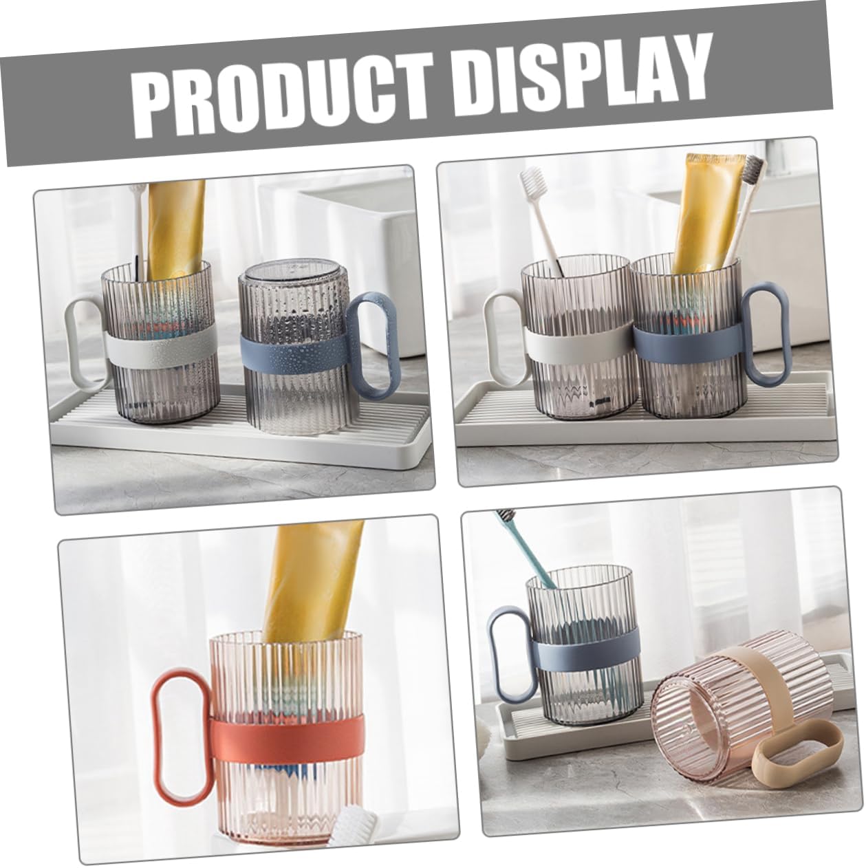 Cabilock 4pcs Reusable Toothbrush Cups 1