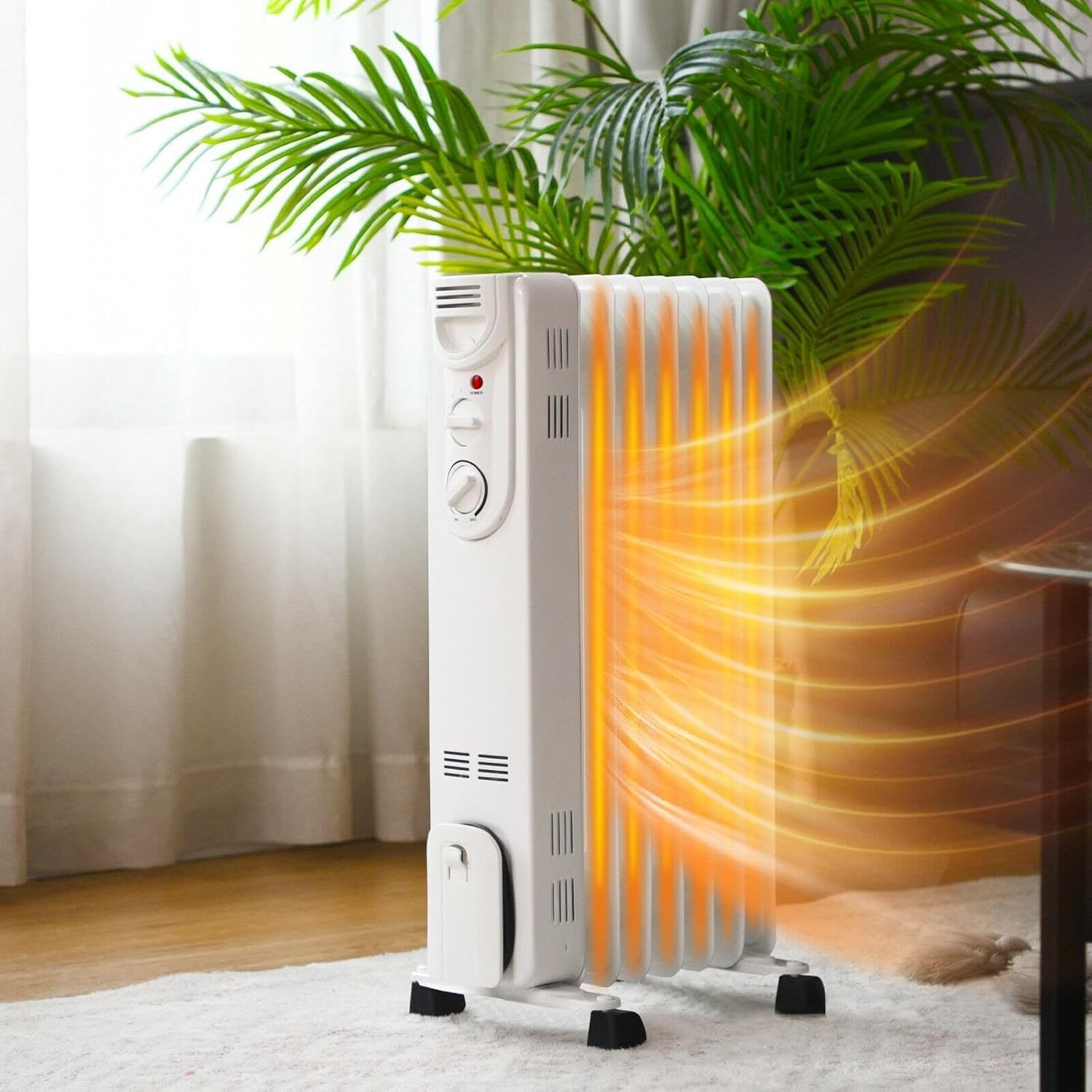 ARLIME 1500W Oil Filled Radiator Heater with Thermostat 1