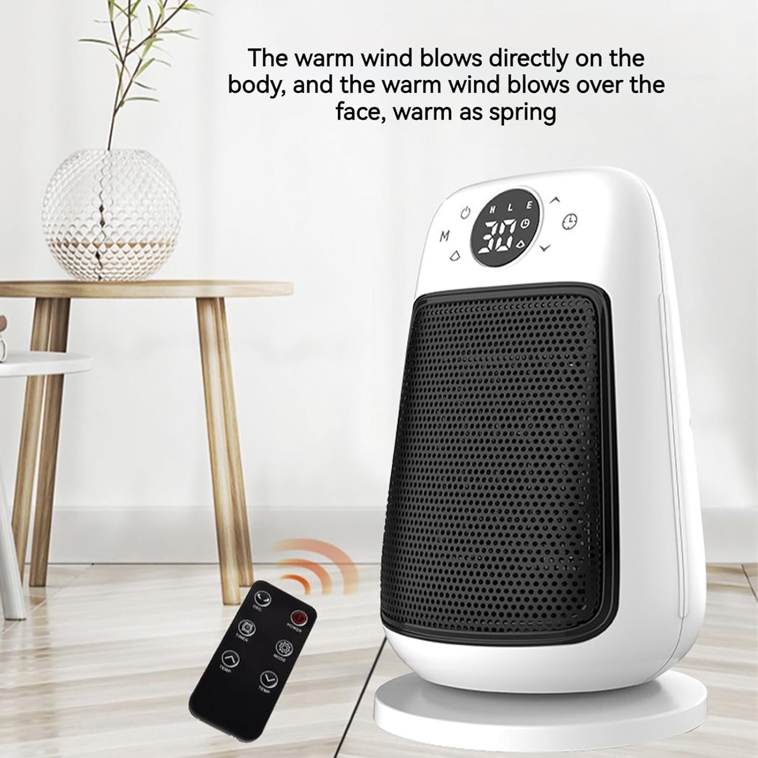 ZLECTIO Space Heater with Remote Control and 3 Gear Settings