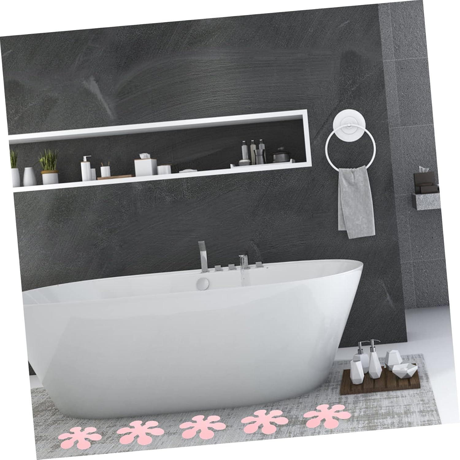 HOOTNEE 1Set Snowflake Non-Slip Bathtub Stickers